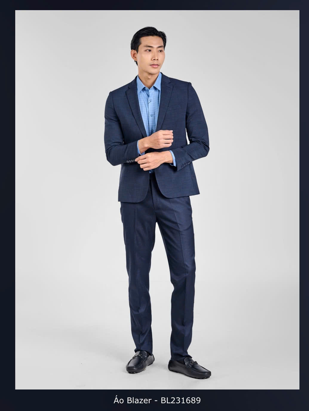 ÁO BLAZER XANH TÍM THAN BL231689