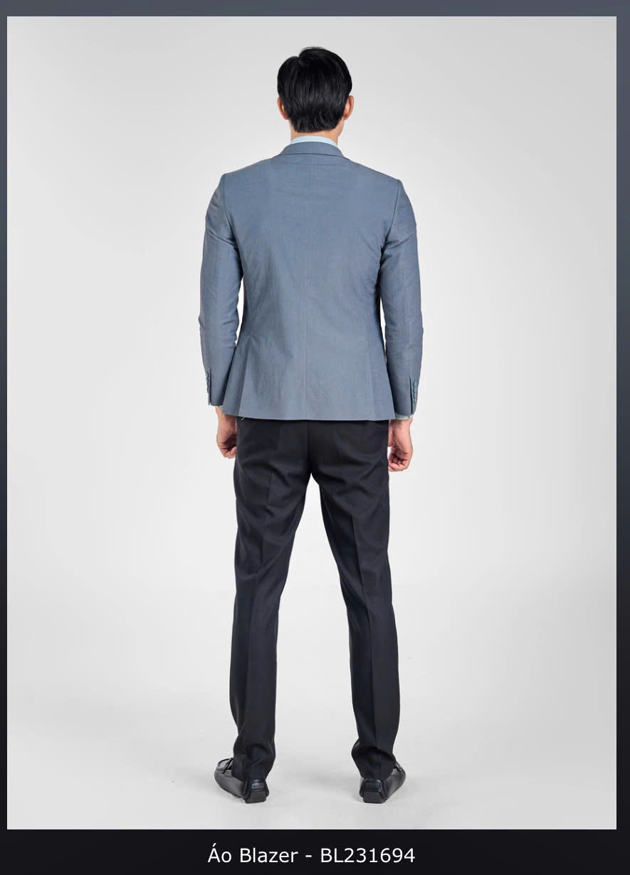 ÁO BLAZER SỌC XÁM ĐÁ BL231694