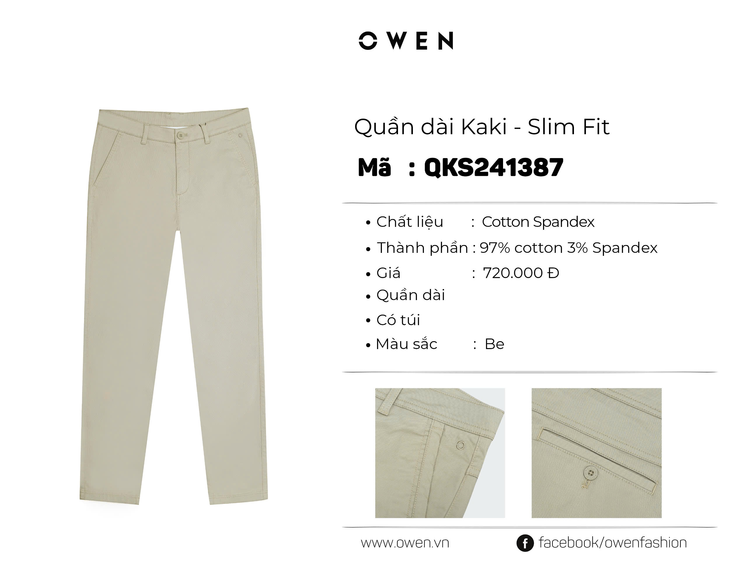 QUẦN KHAKI QKS241387