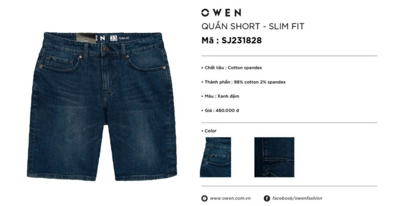 QUẦN SHORT JEAN SJ231828