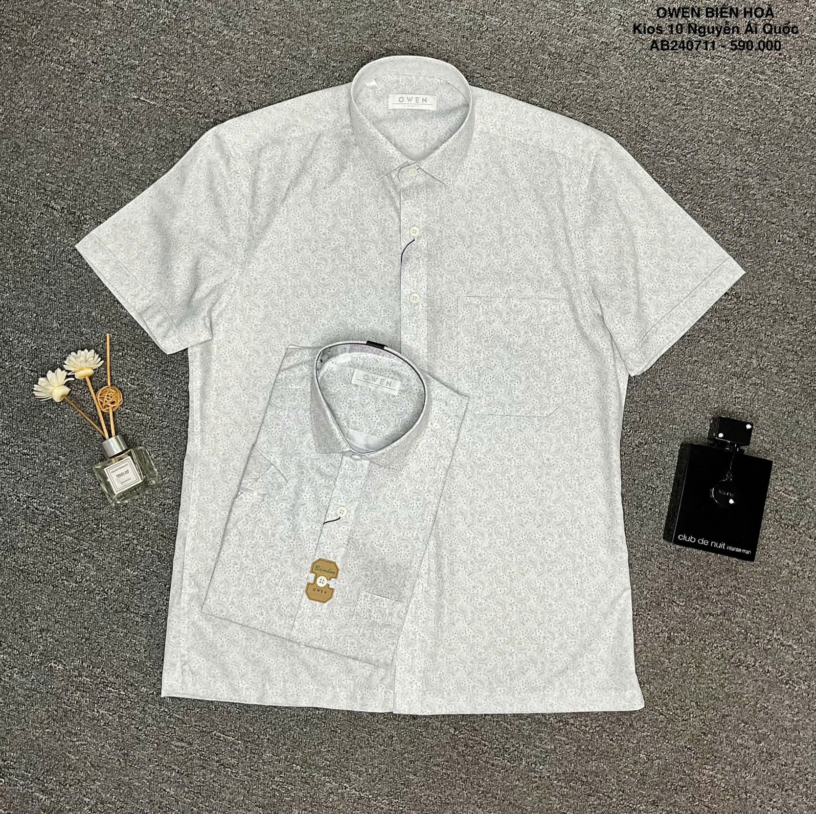 ÁO SƠ MI NGẮN TAY AB240711NT