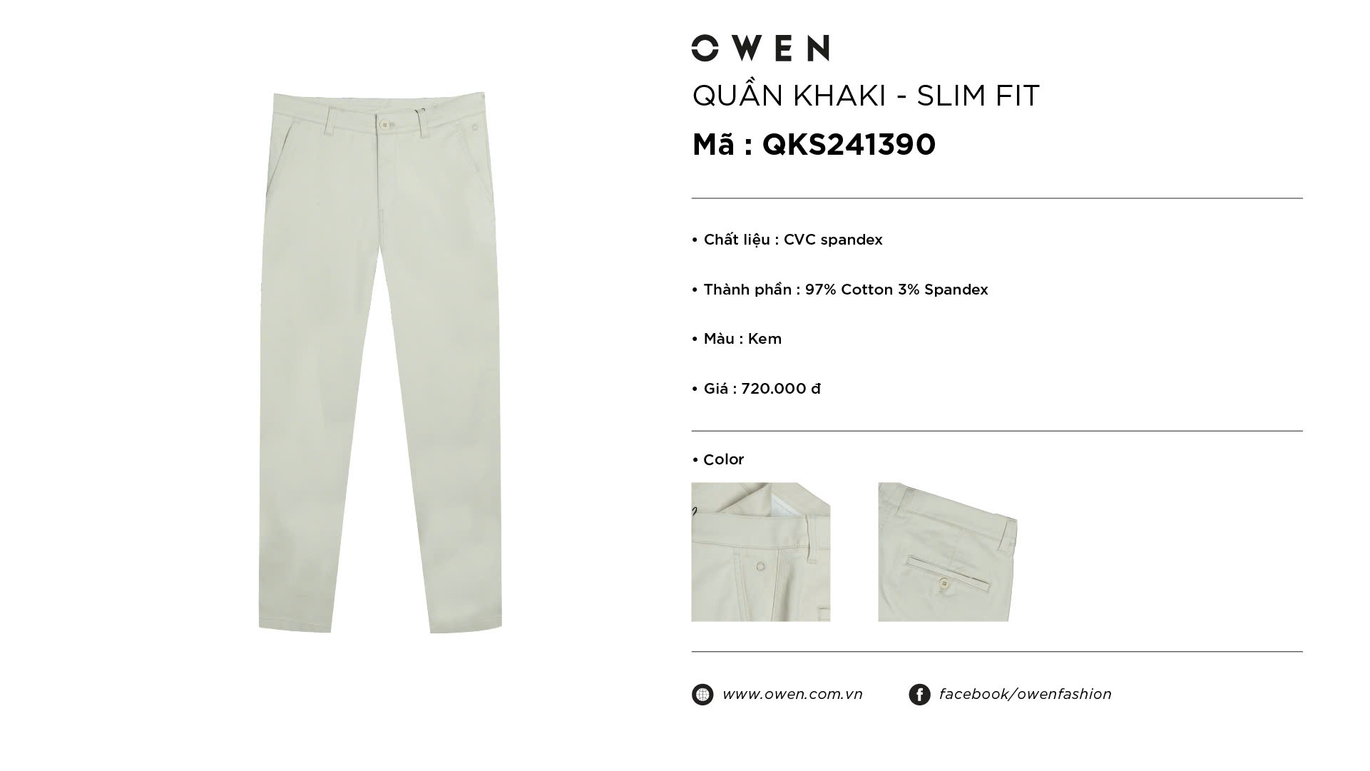 QUẦN KHAKI QKS241390