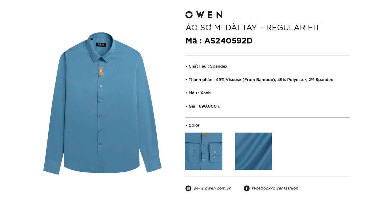 ÁO SƠ MI DÀI TAY AS240592D