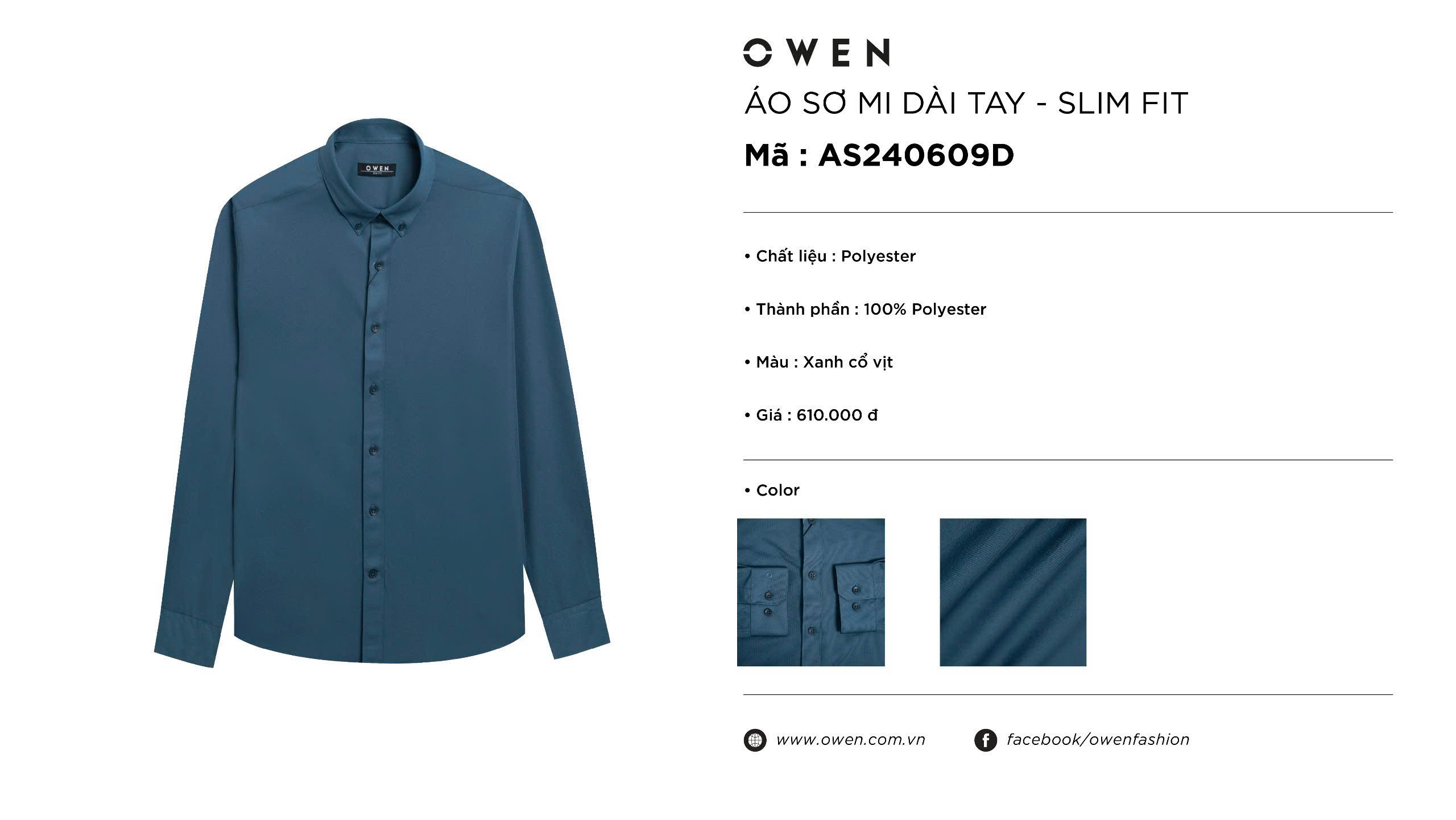 ÁO SƠ MI DÀI TAY AS240609D