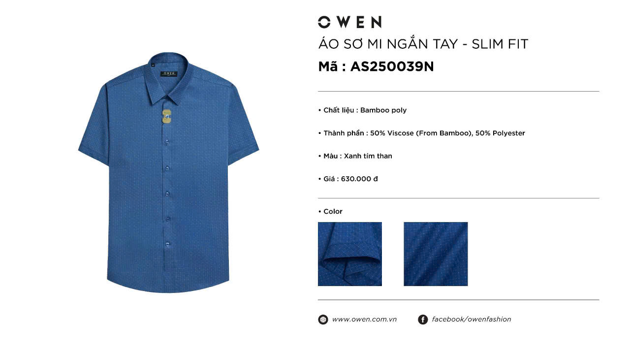 ÁO SƠ MI NGẮN TAY AS250039N