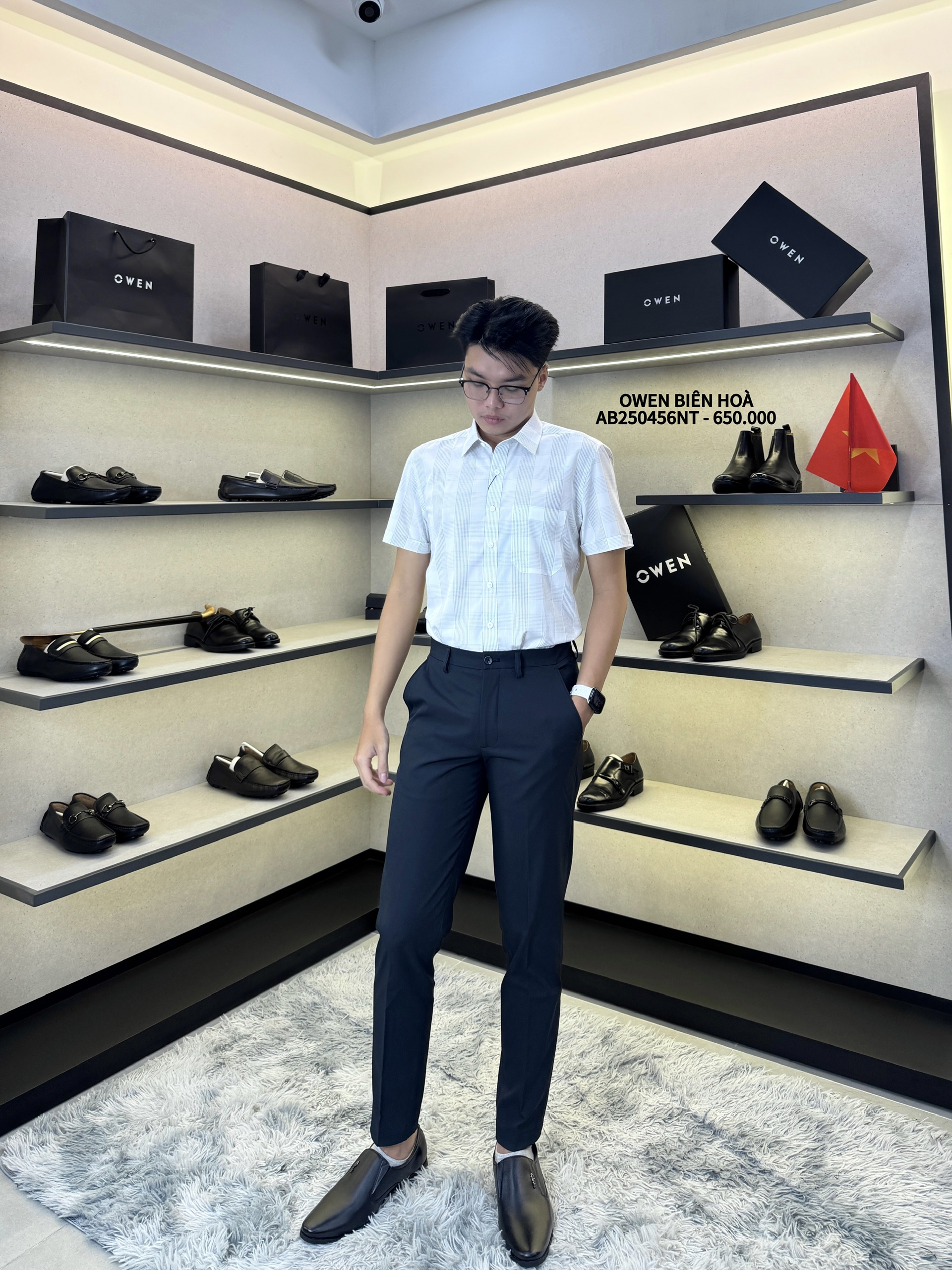 ÁO SƠ MI NGẮN TAY AB250456NT