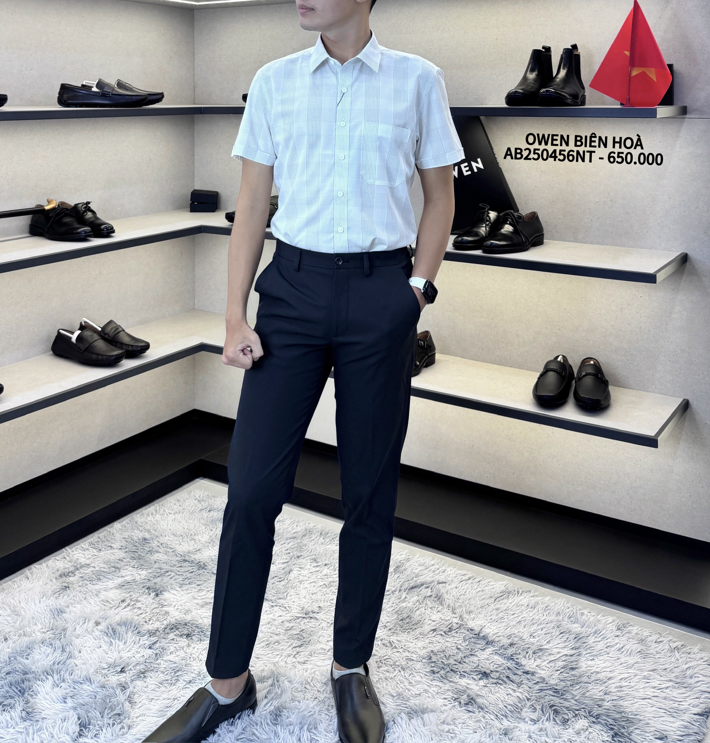 ÁO SƠ MI NGẮN TAY AB250456NT