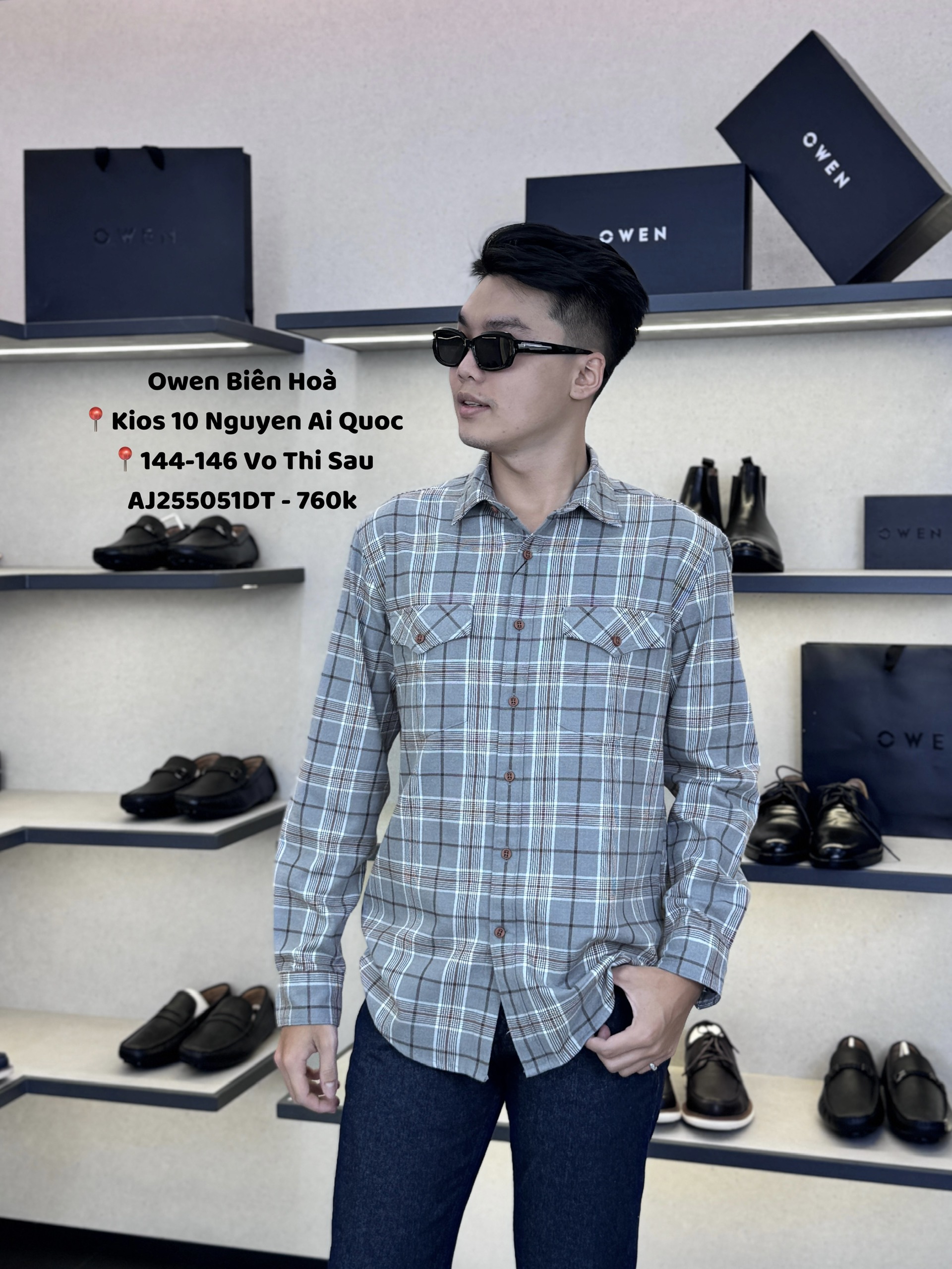 ÁO SƠ MI DÀI TAY AJ255051DT