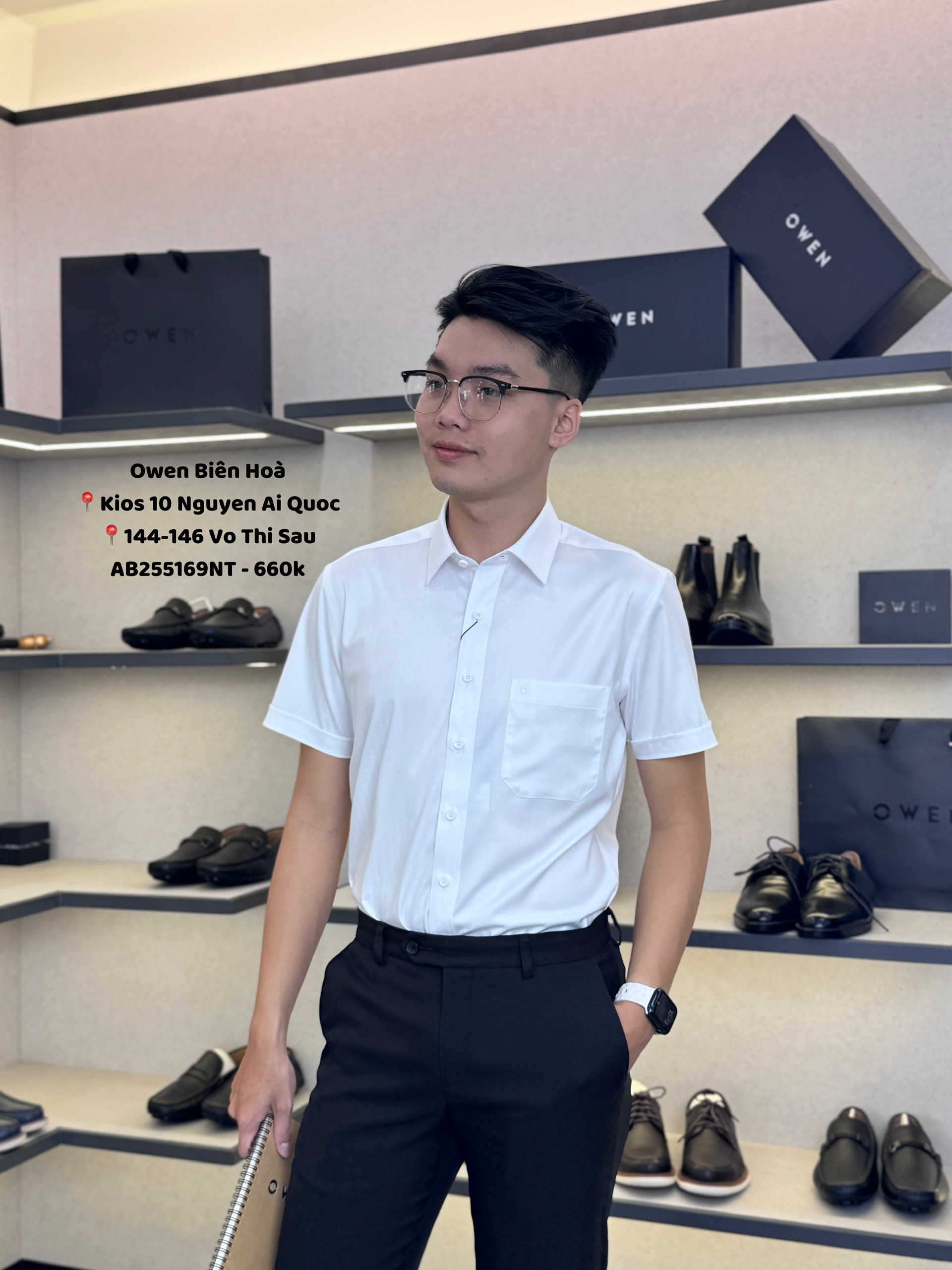 ÁO SƠ MI NGẮN TAY AB255169NT