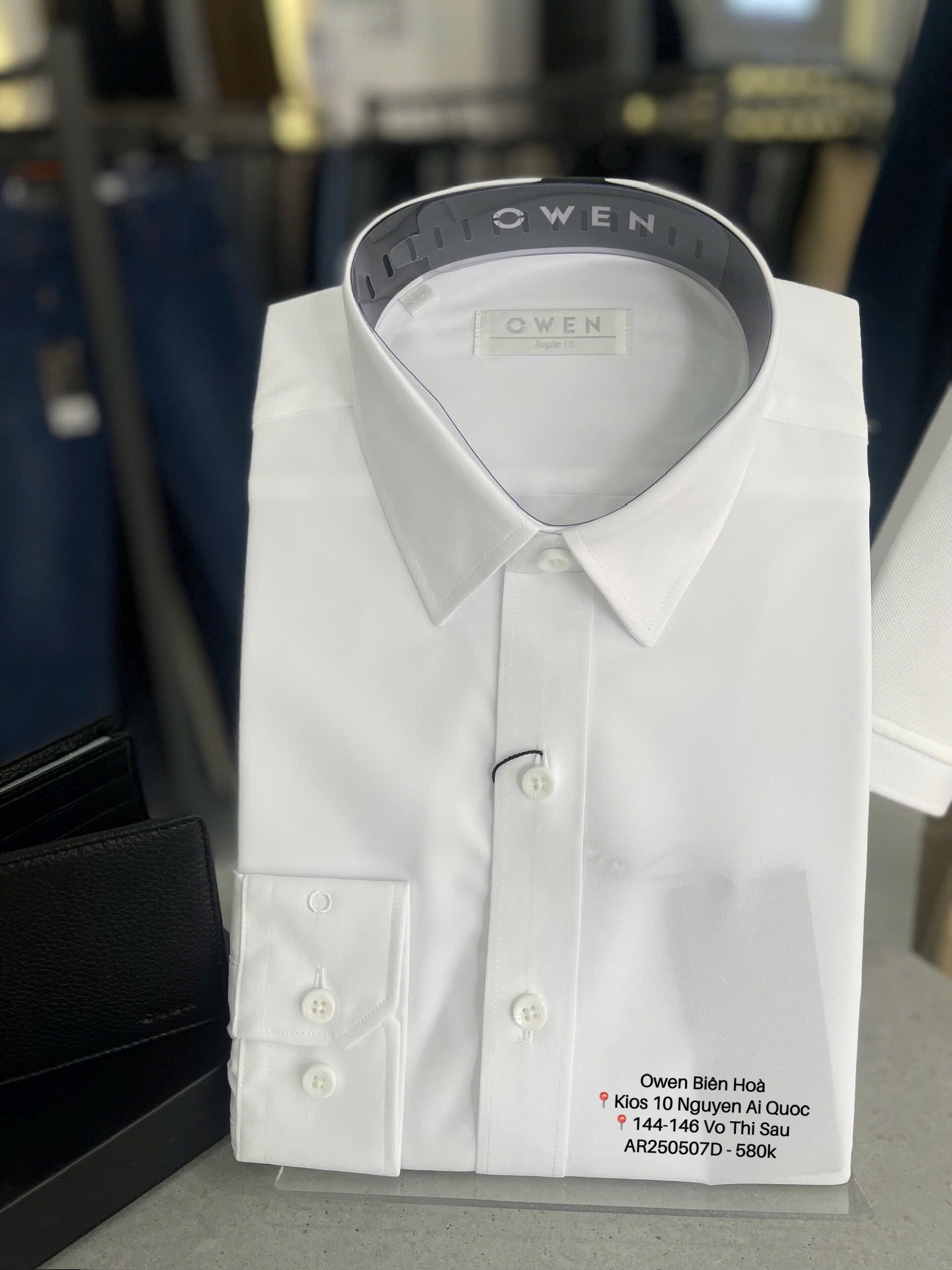 ÁO SƠ MI TRẮNG NANO KHÔNG TÚI DÀI TAY AR250507DT