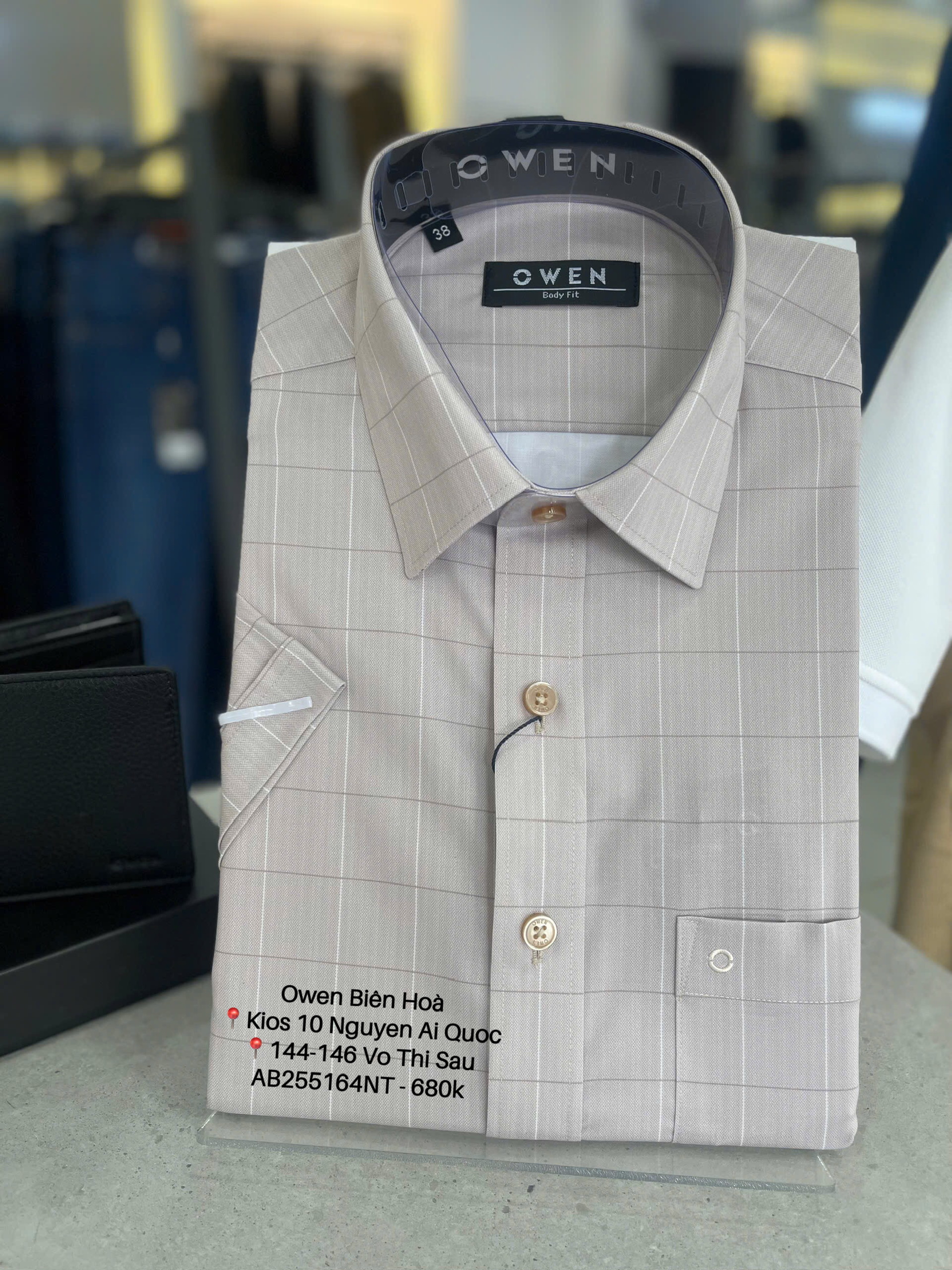 ÁO SƠ MI NGẮN TAY AB255164NT