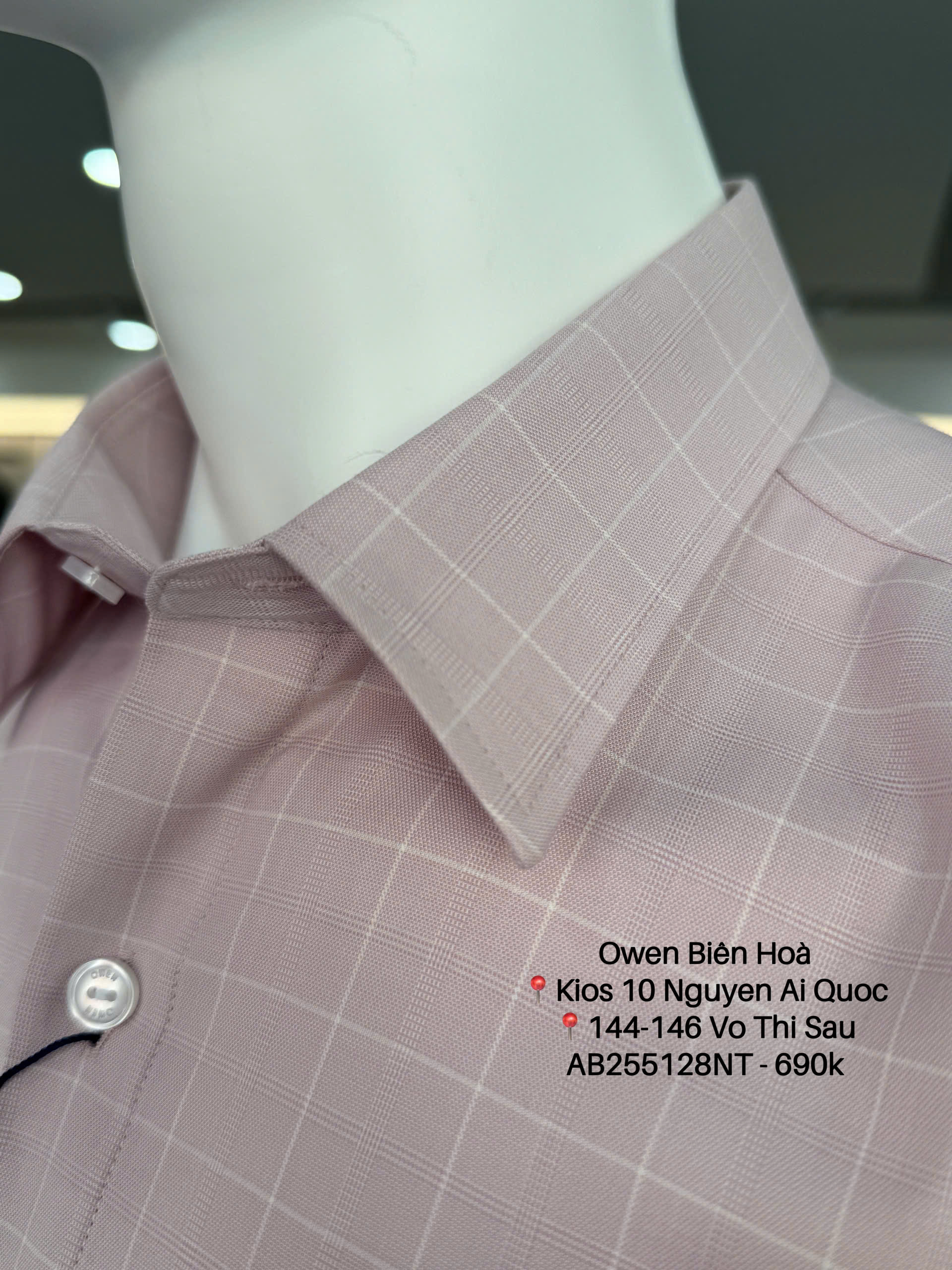 ÁO SƠ MI NGẮN TAY AB255128NT