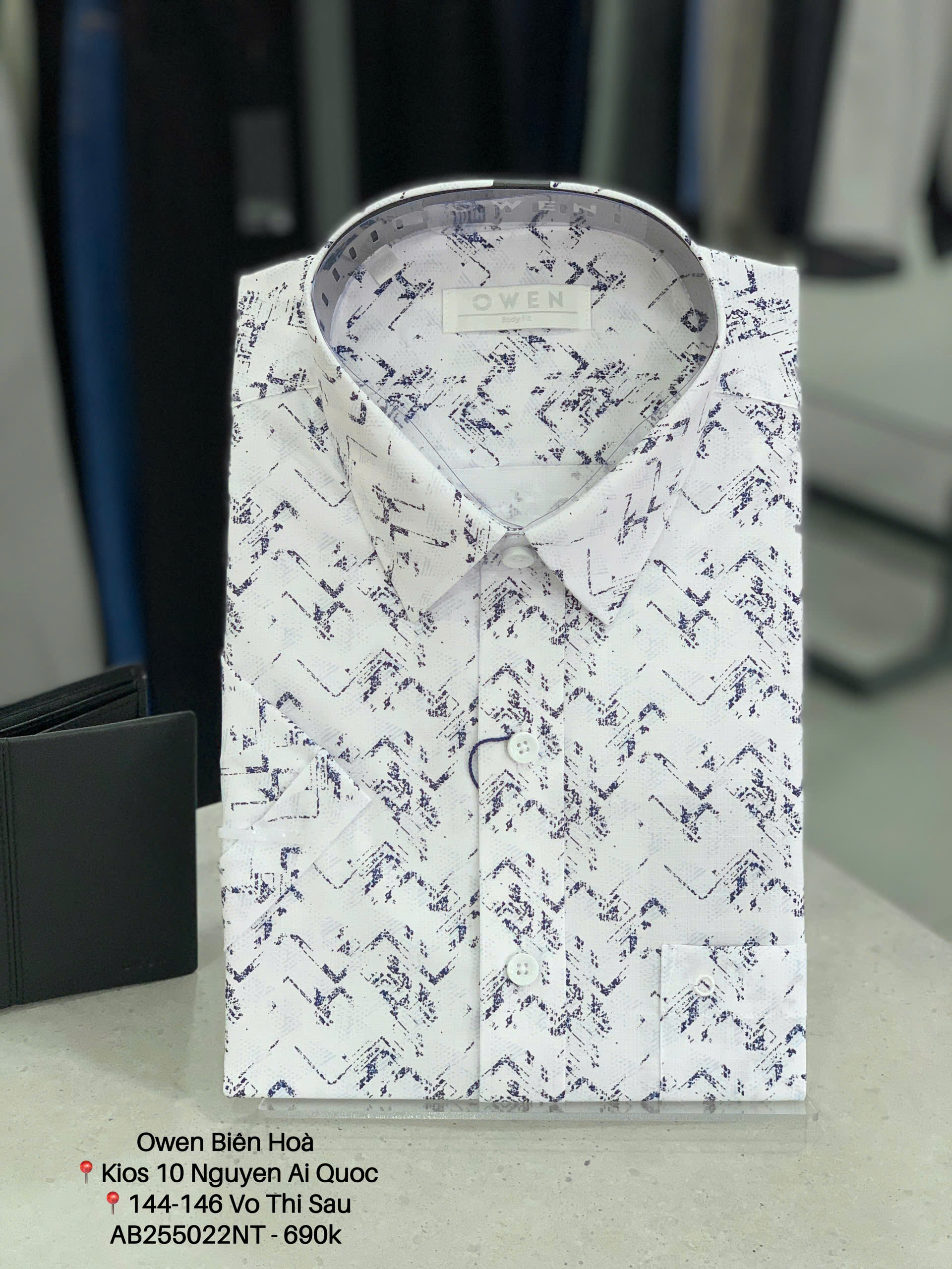 ÁO SƠ MI NGẮN TAY AB255022NT
