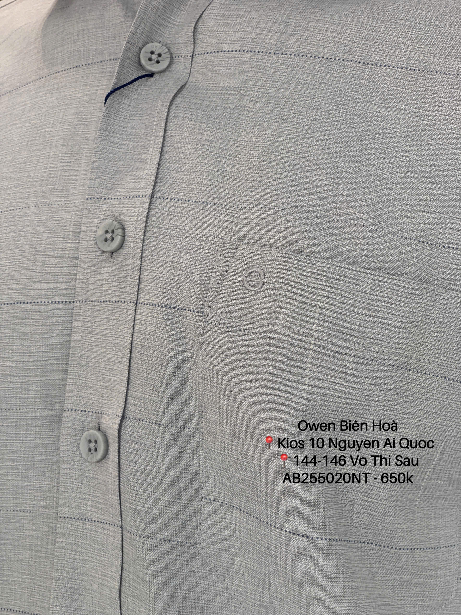 ÁO SƠ MI NGẮN TAY AB255020NT