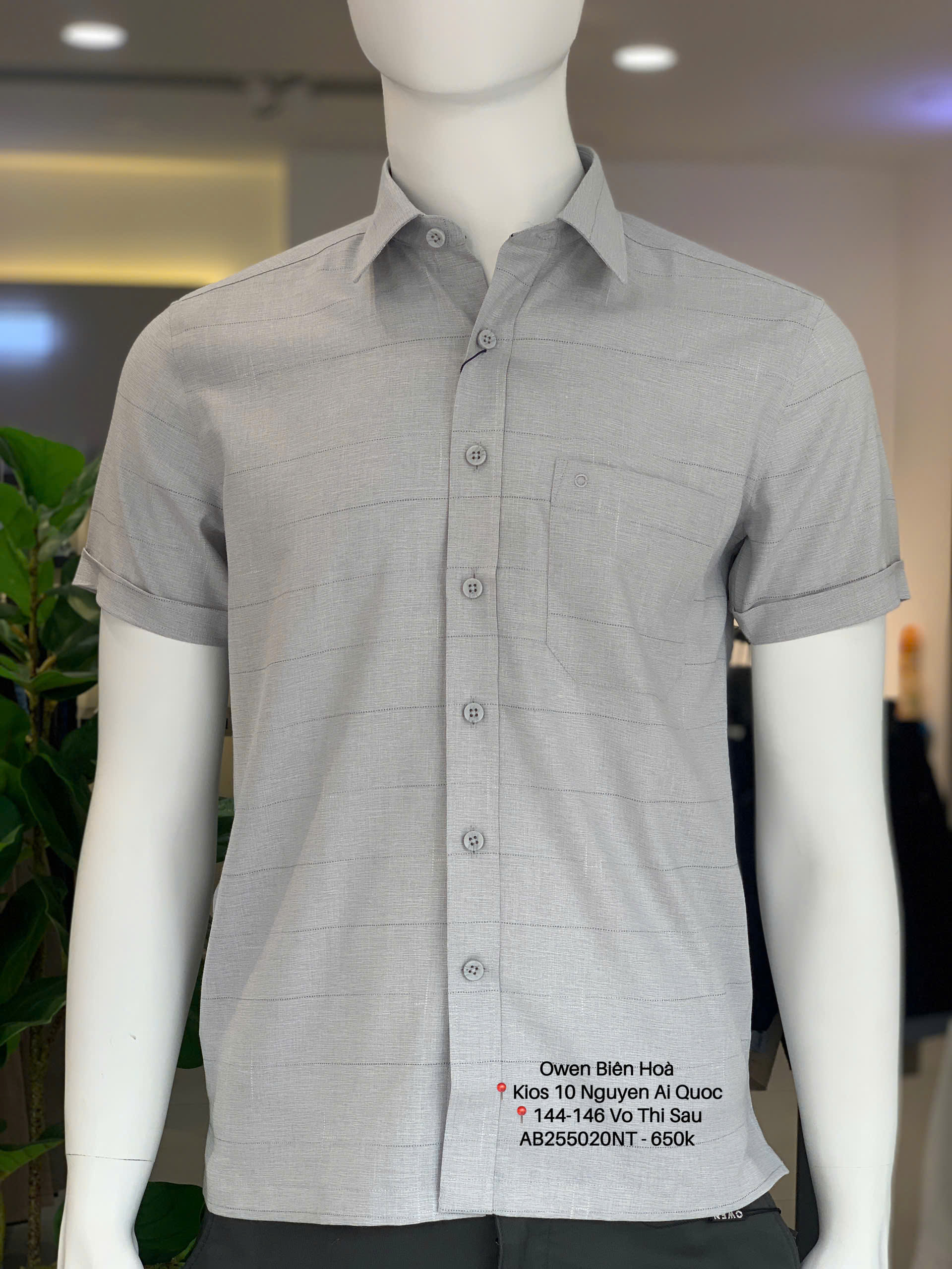 ÁO SƠ MI NGẮN TAY AB255020NT