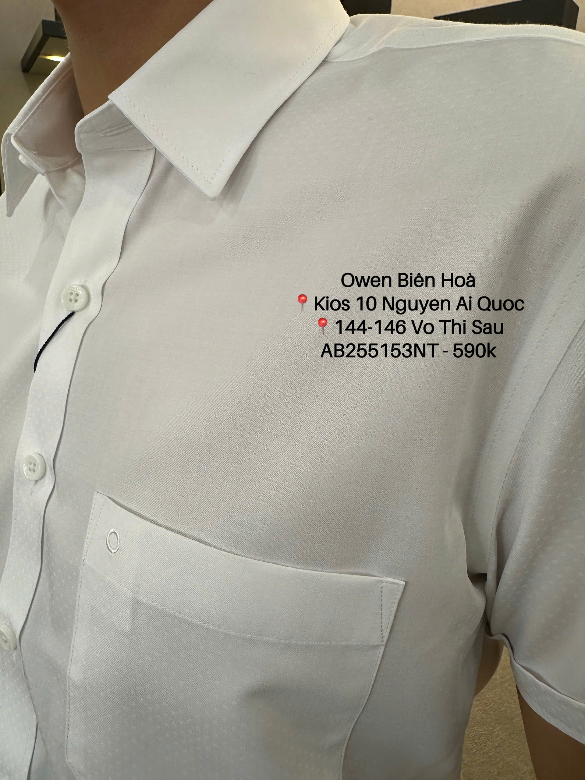 ÁO SƠ MI NGẮN TAY AB255153NT