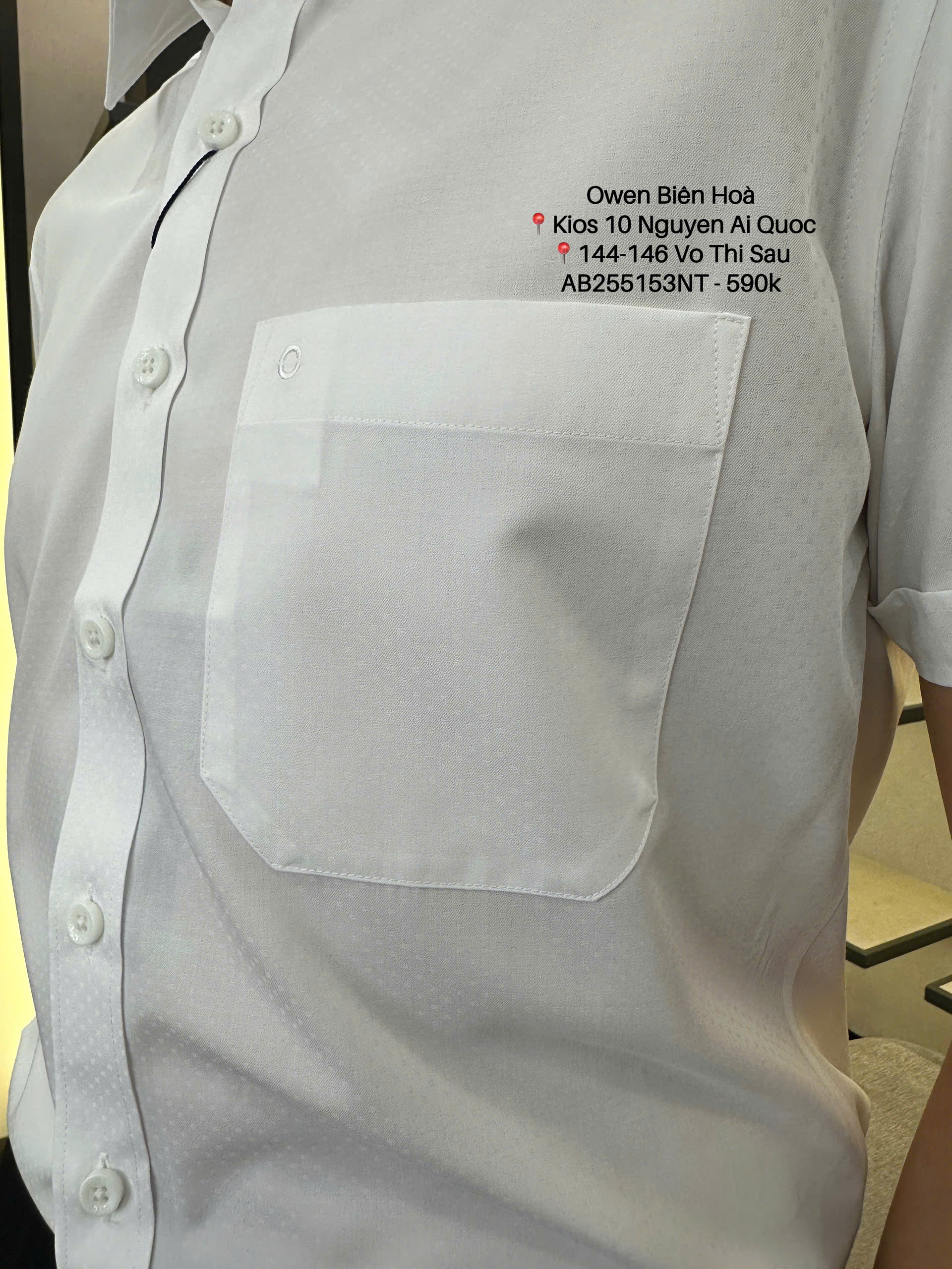 ÁO SƠ MI NGẮN TAY AB255153NT