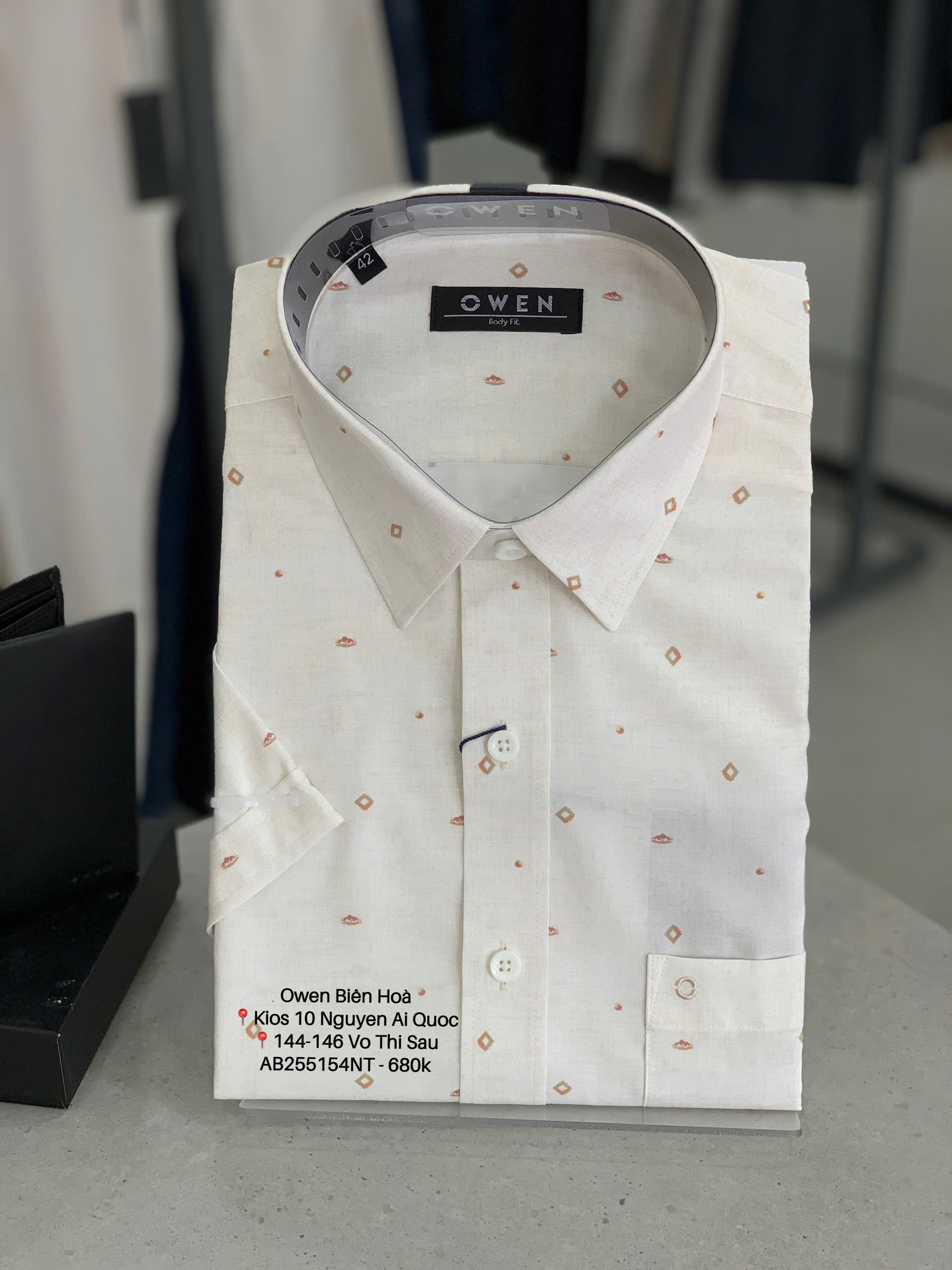 ÁO SƠ MI NGẮN TAY AB255154NT