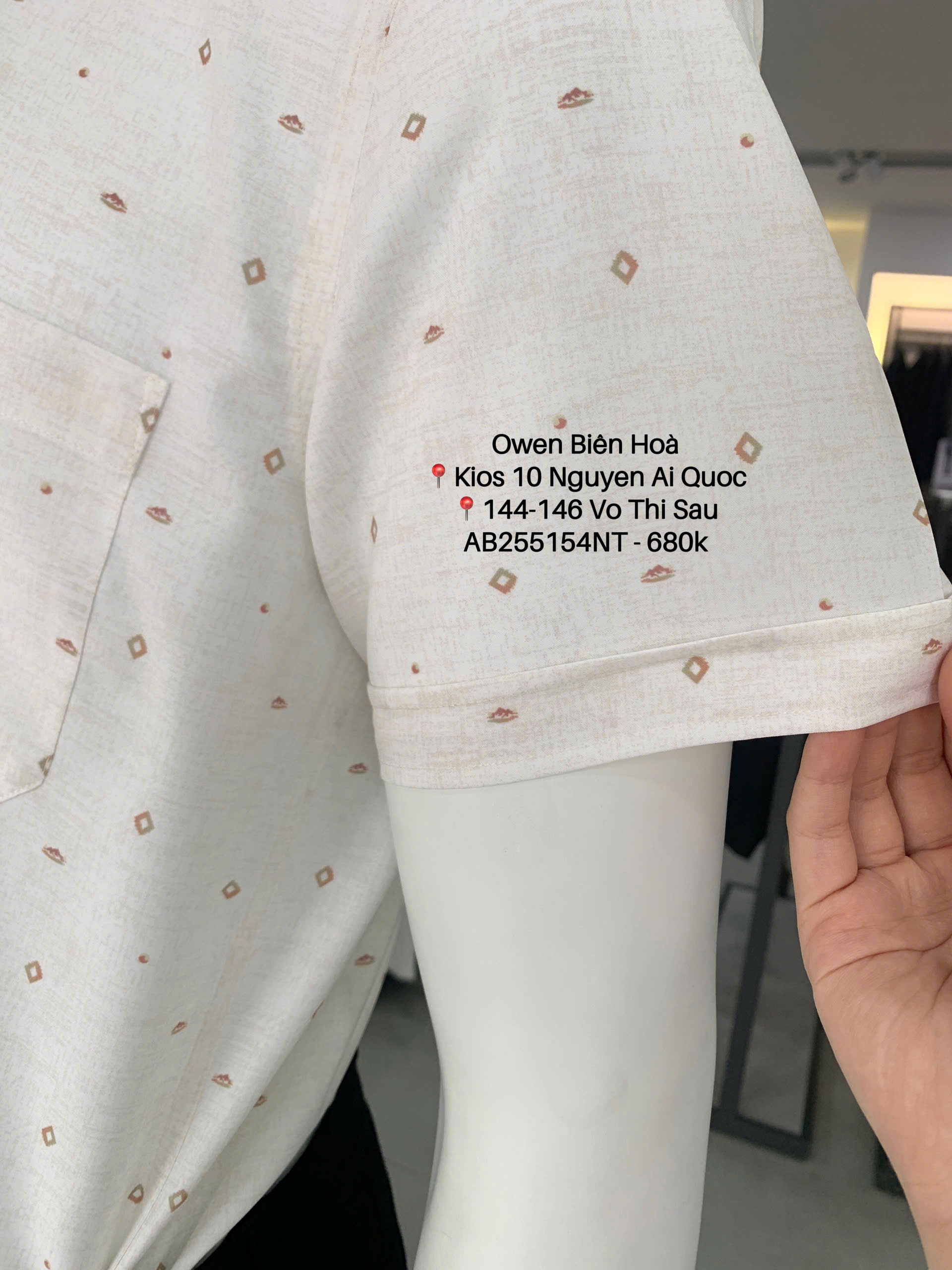 ÁO SƠ MI NGẮN TAY AB255154NT