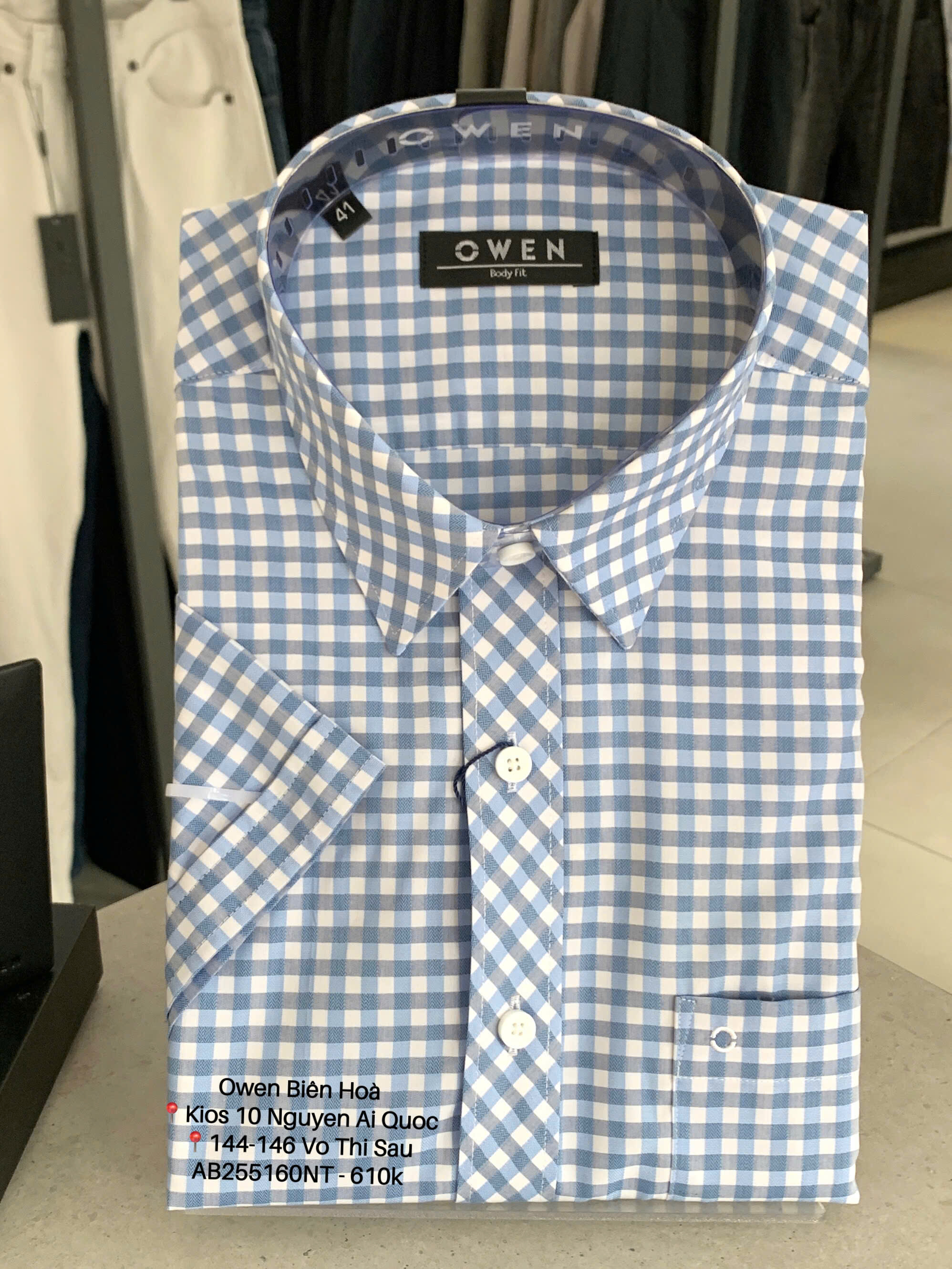 ÁO SƠ MI NGẮN TAY AB255160NT