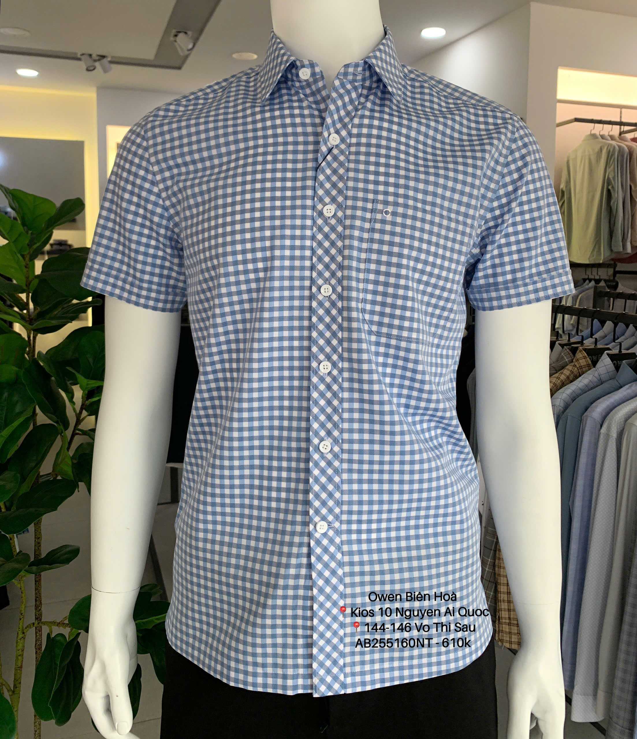 ÁO SƠ MI NGẮN TAY AB255160NT