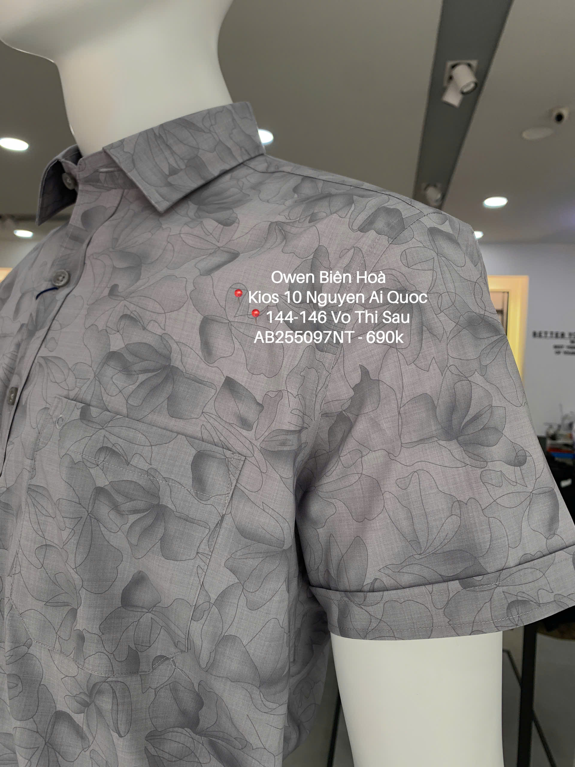 ÁO SƠ MI NGẮN TAY AB255097NT