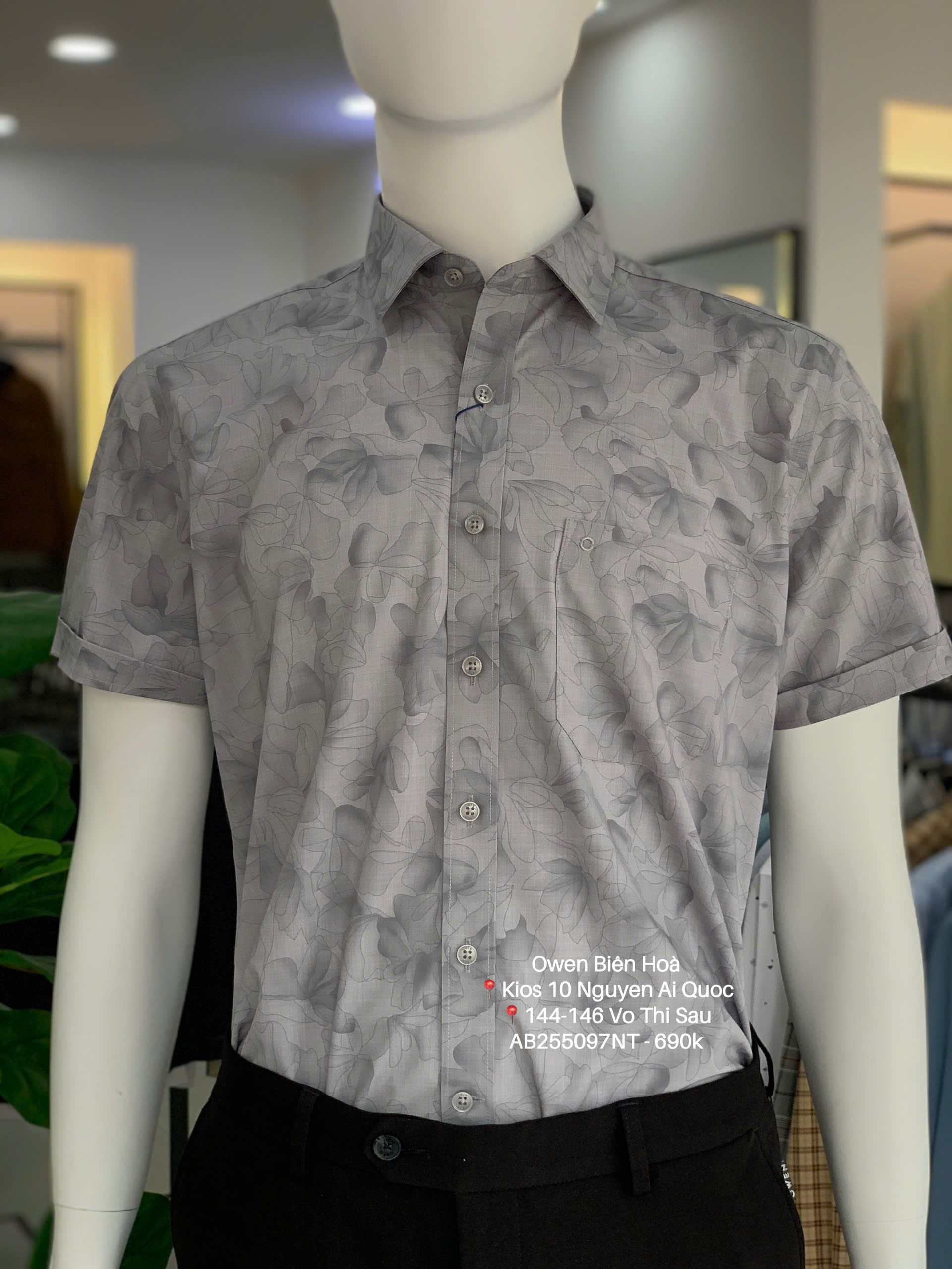 ÁO SƠ MI NGẮN TAY AB255097NT