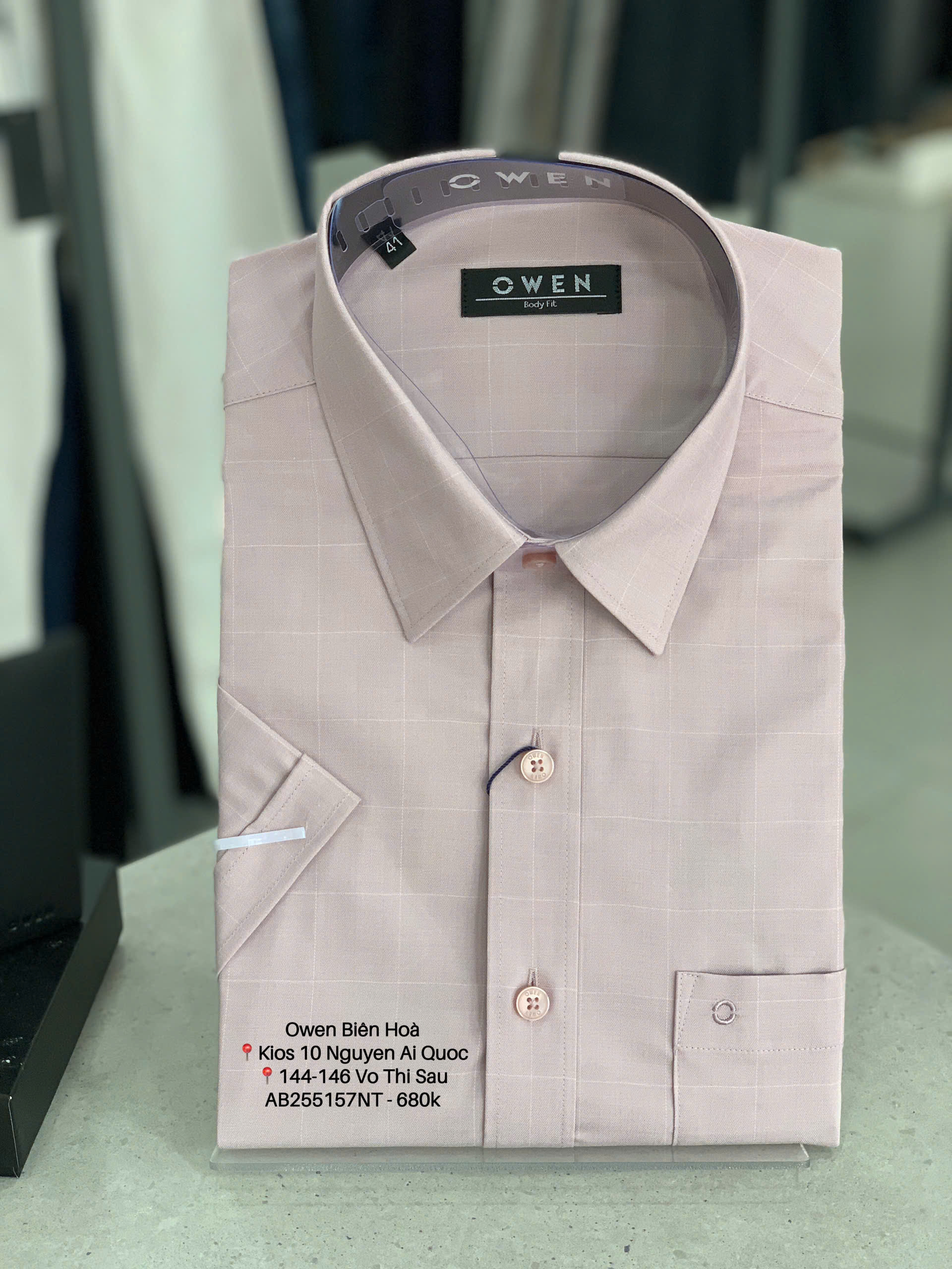 ÁO SƠ MI NGẮN TAY AB255157NT