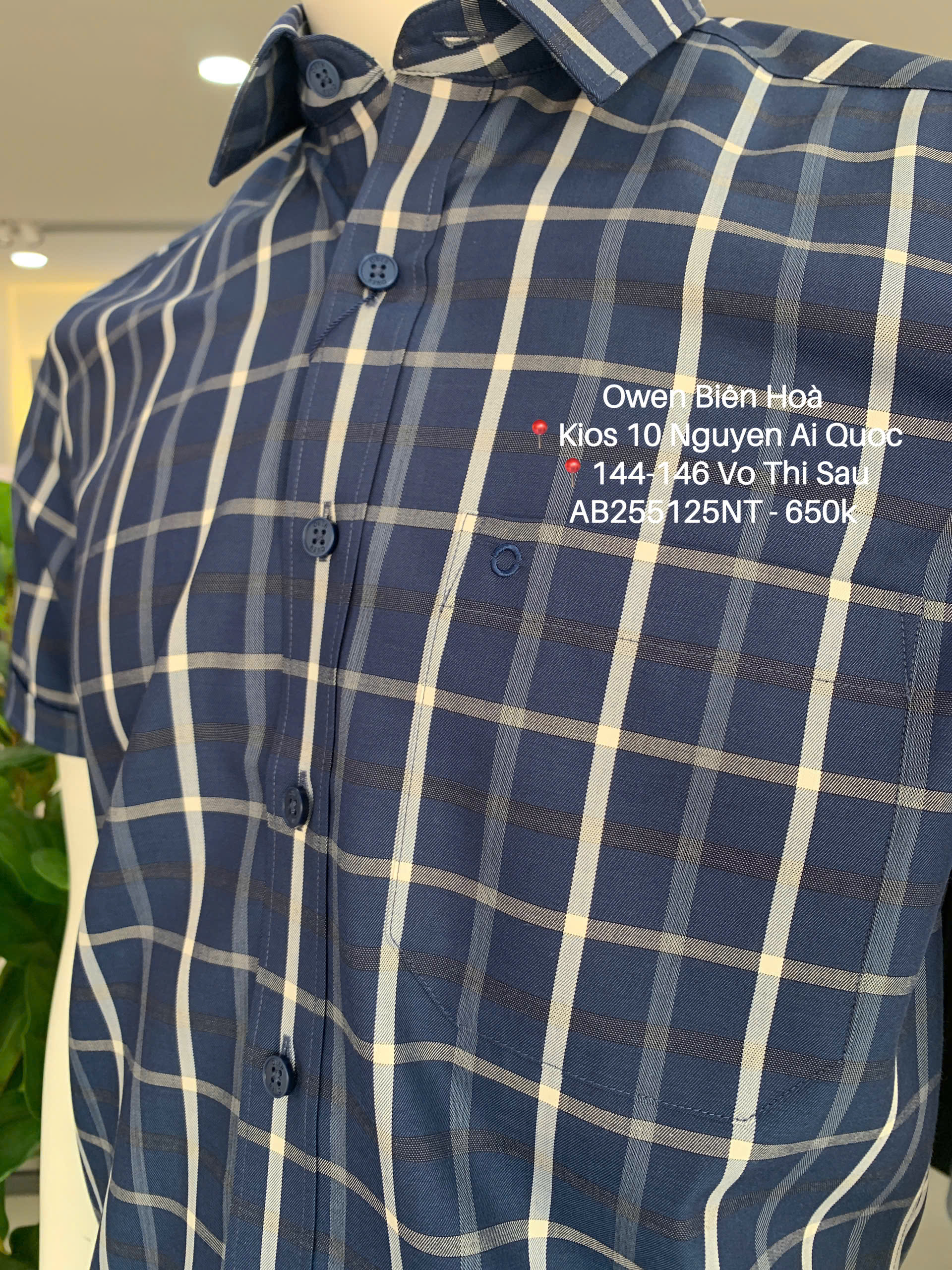 ÁO SƠ MI NGẮN TAY AB255125NT