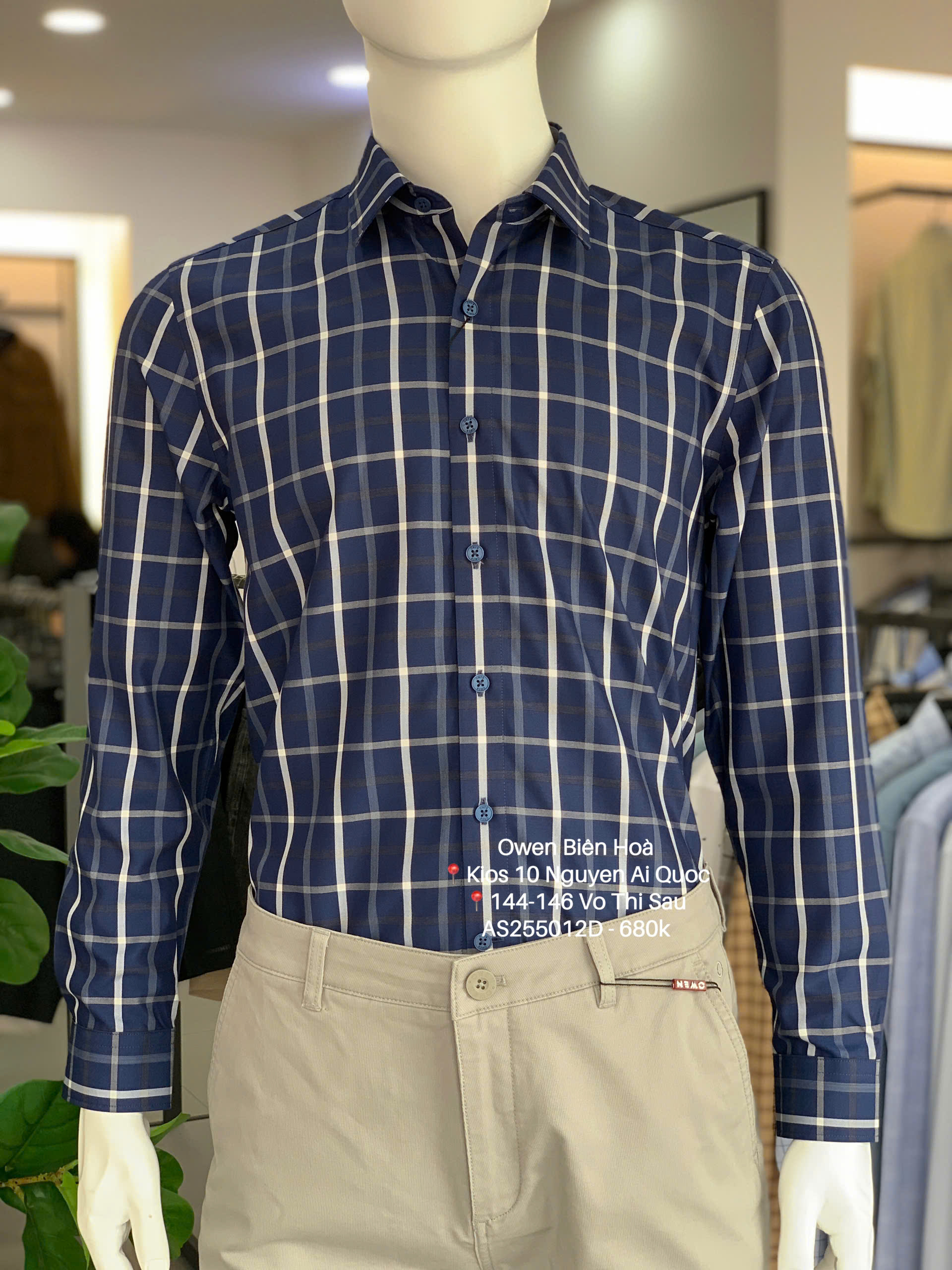 ÁO SƠ MI DÀI TAY AS255012D không túi