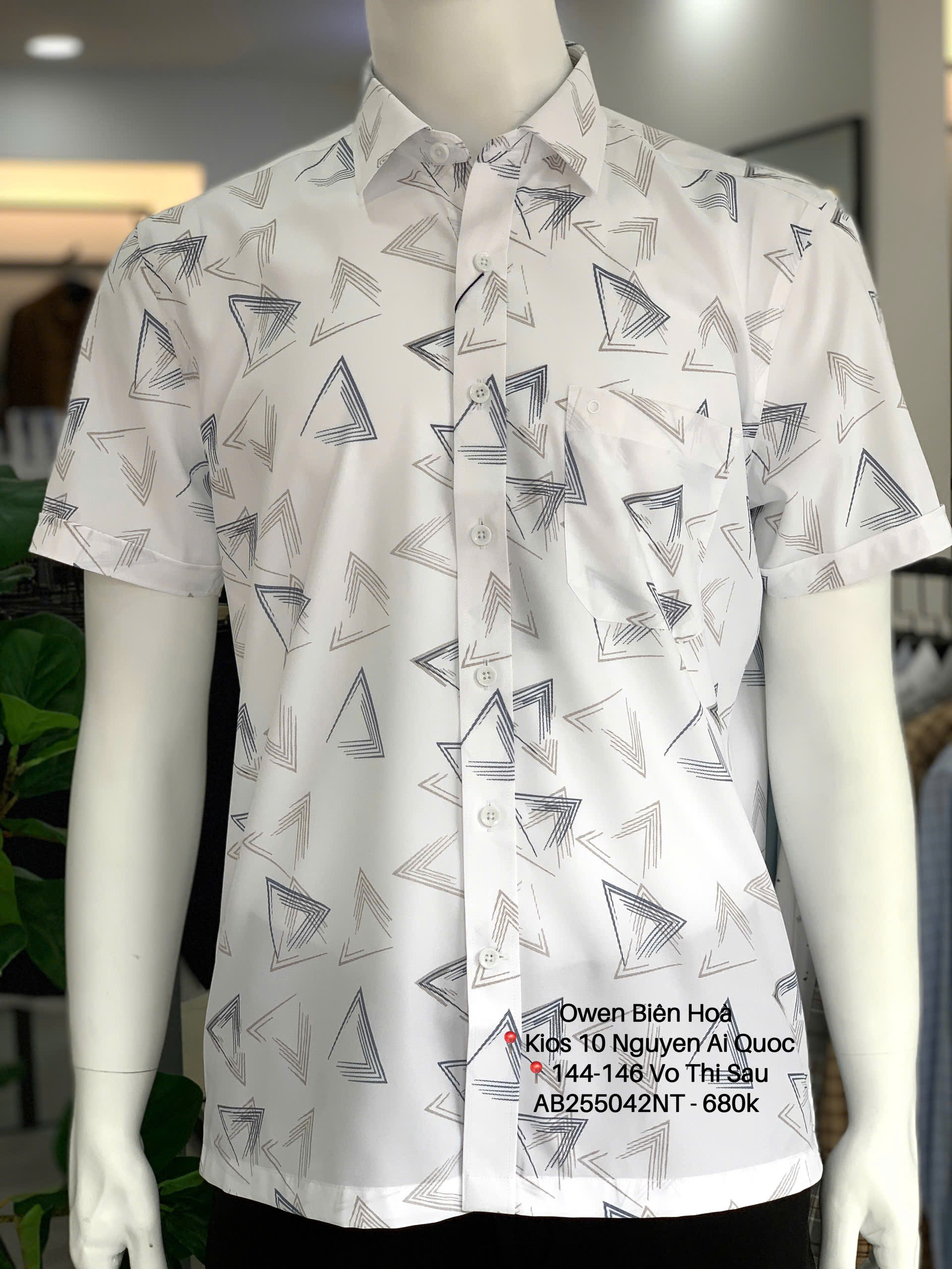 ÁO SƠ MI NGẮN TAY AB255042NT