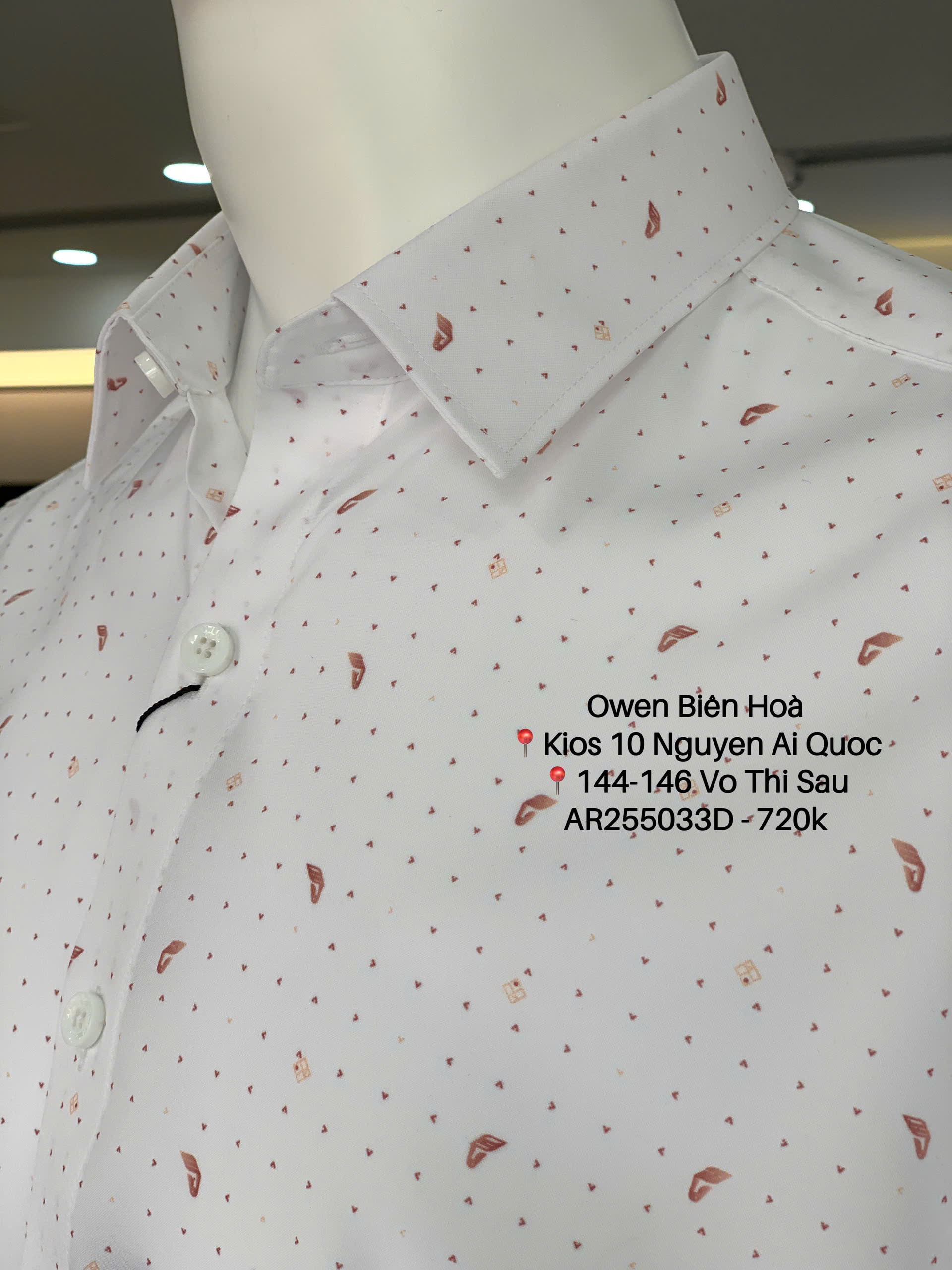 ÁO SƠ MI DÀI TAY AR255033D không túi