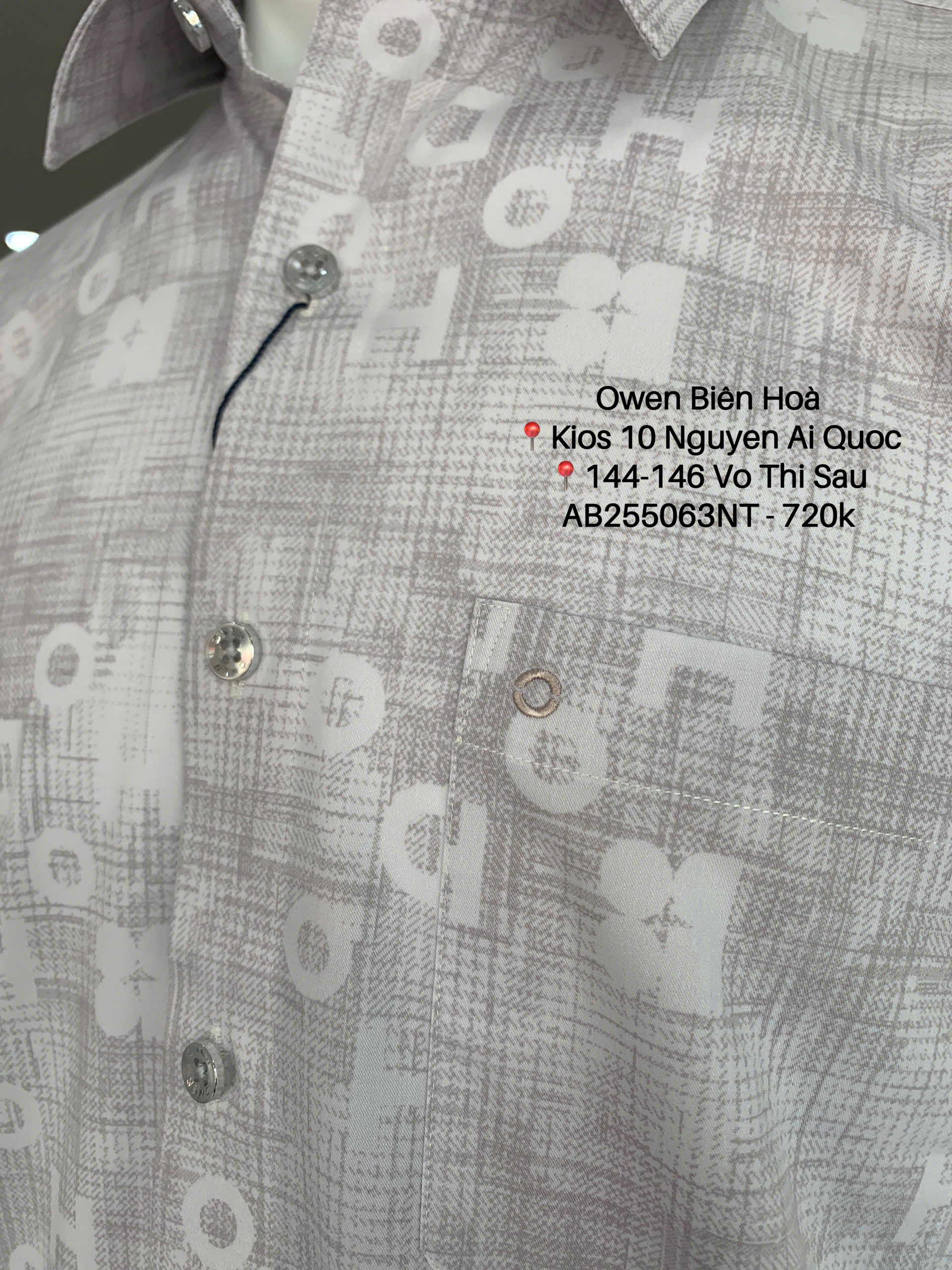 ÁO SƠ MI NGẮN TAY AB255063NT