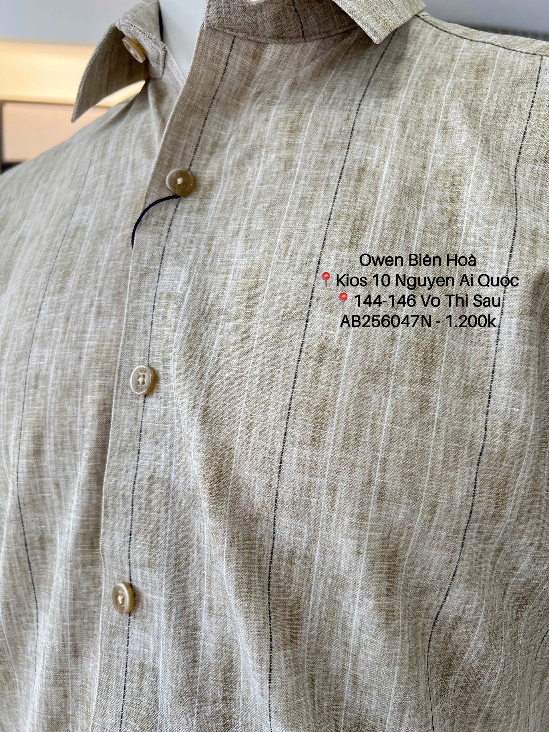 ÁO SƠ MI NGẮN TAY AB256047N
