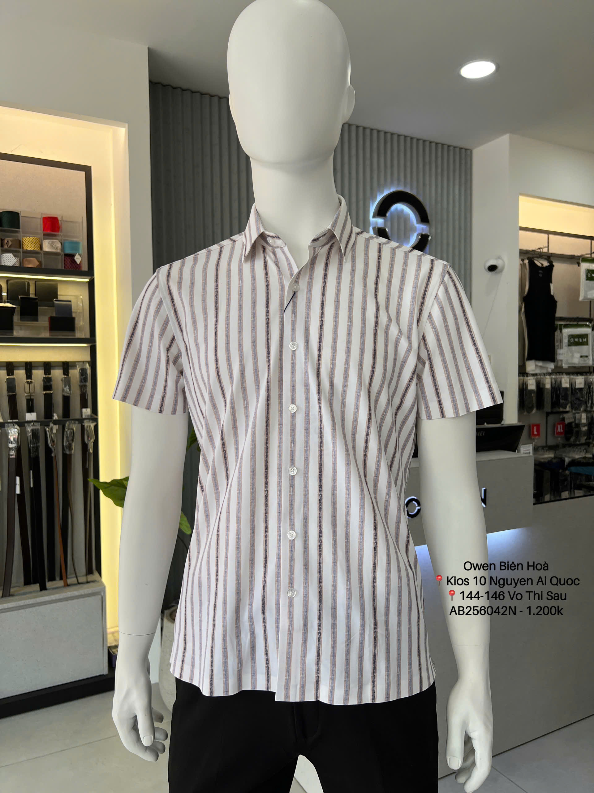 ÁO SƠ MI NGẮN TAY AB256042N