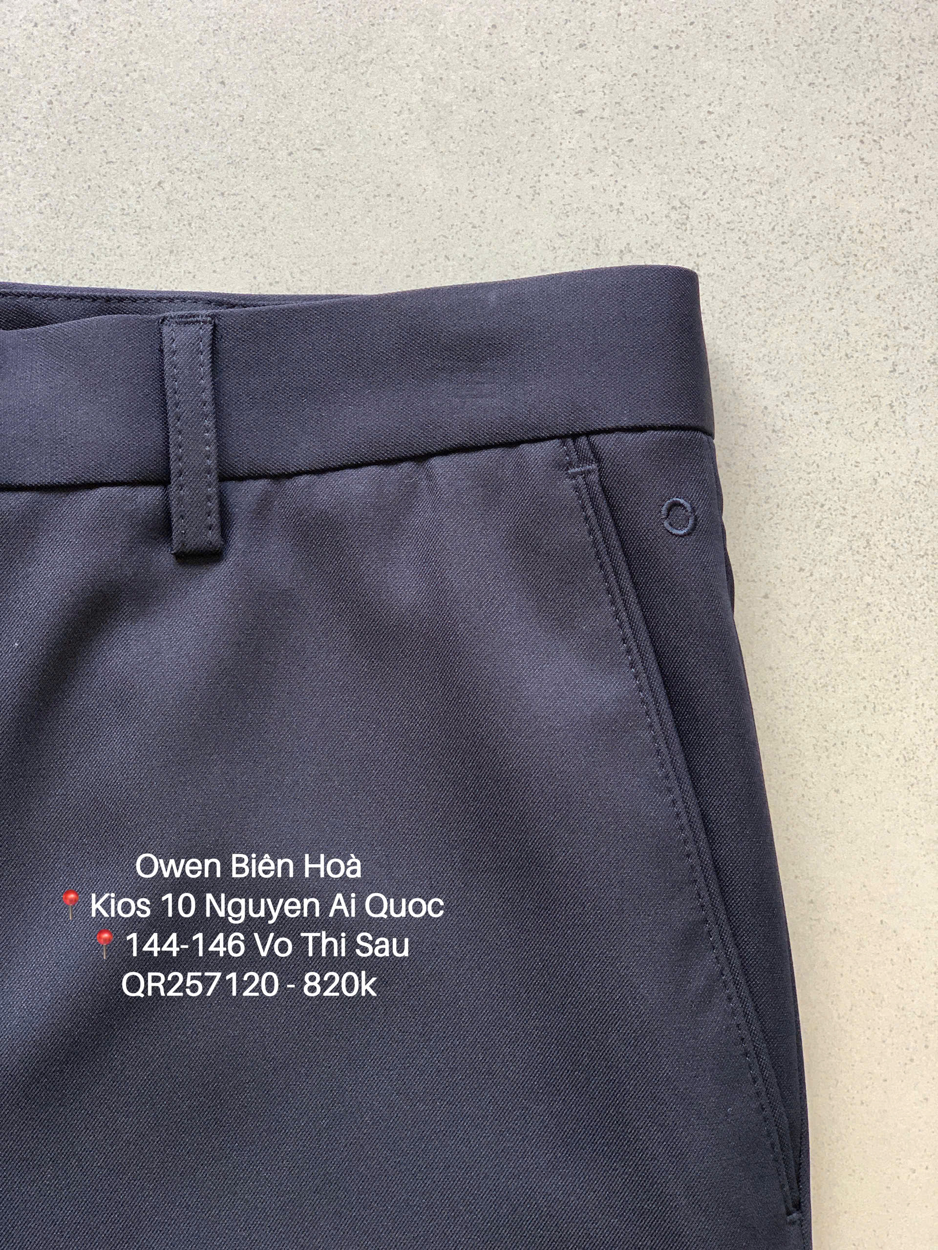 QUẦN TÂY XANH ĐEN 100% POLY QR257120