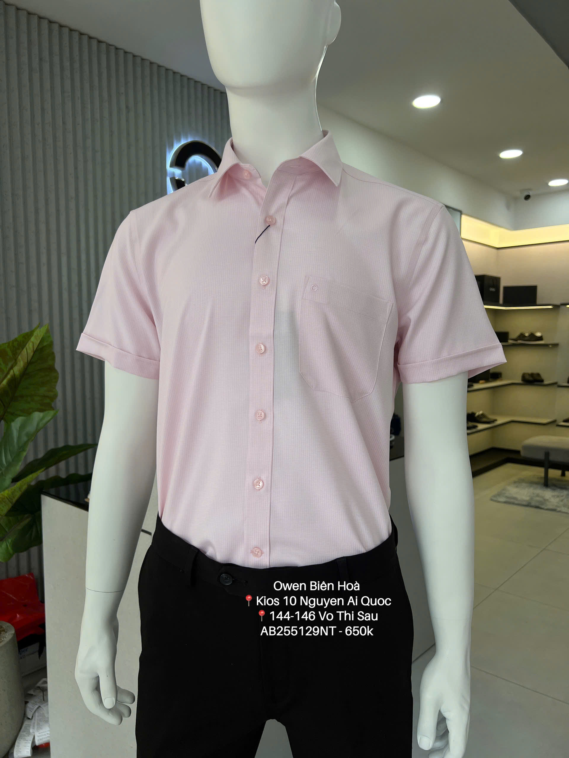 ÁO SƠ MI NGẮN TAY AB255129NT