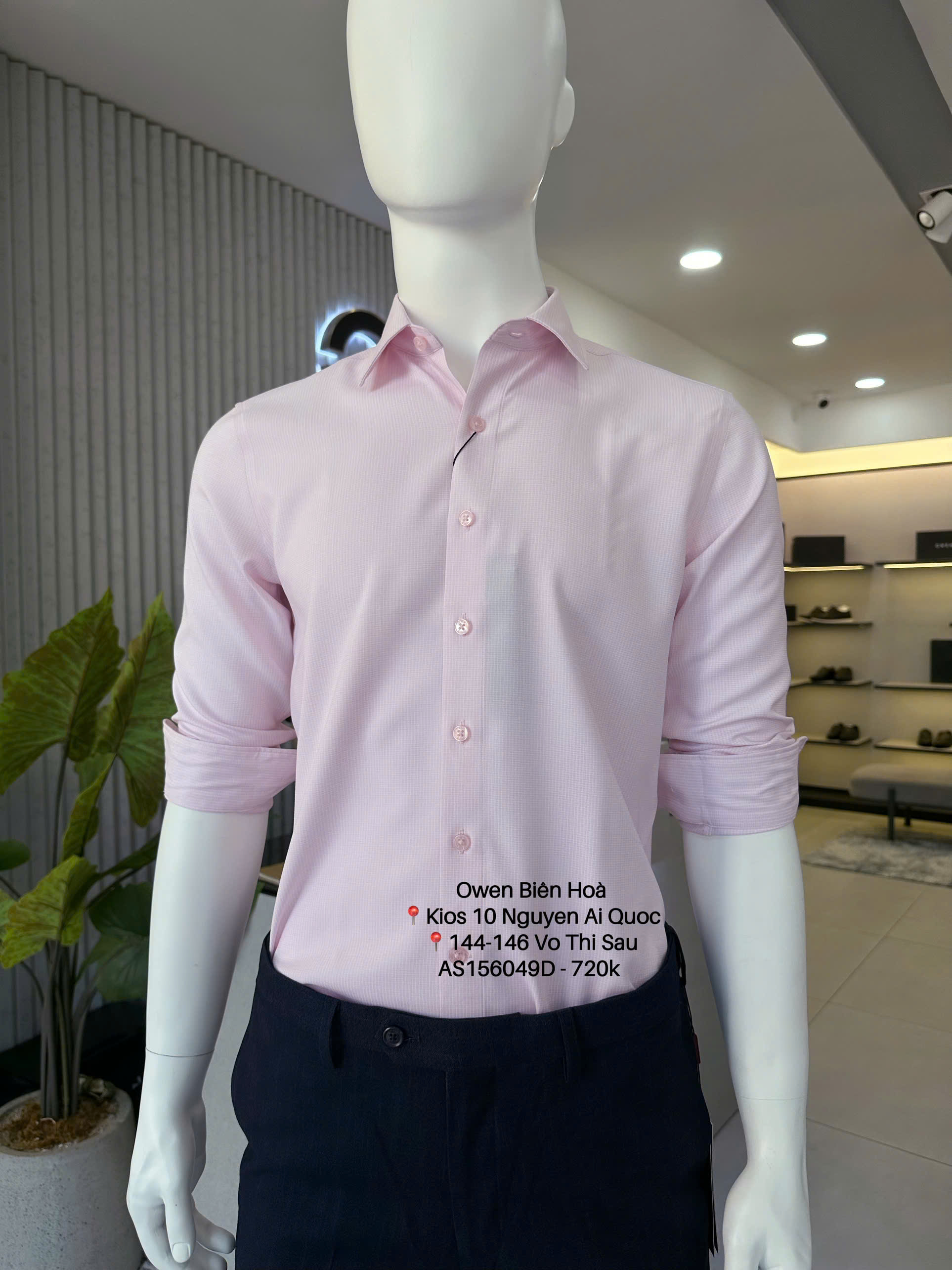 ÁO SƠ MI DÀI TAY KHÔNG TÚI AR256049D