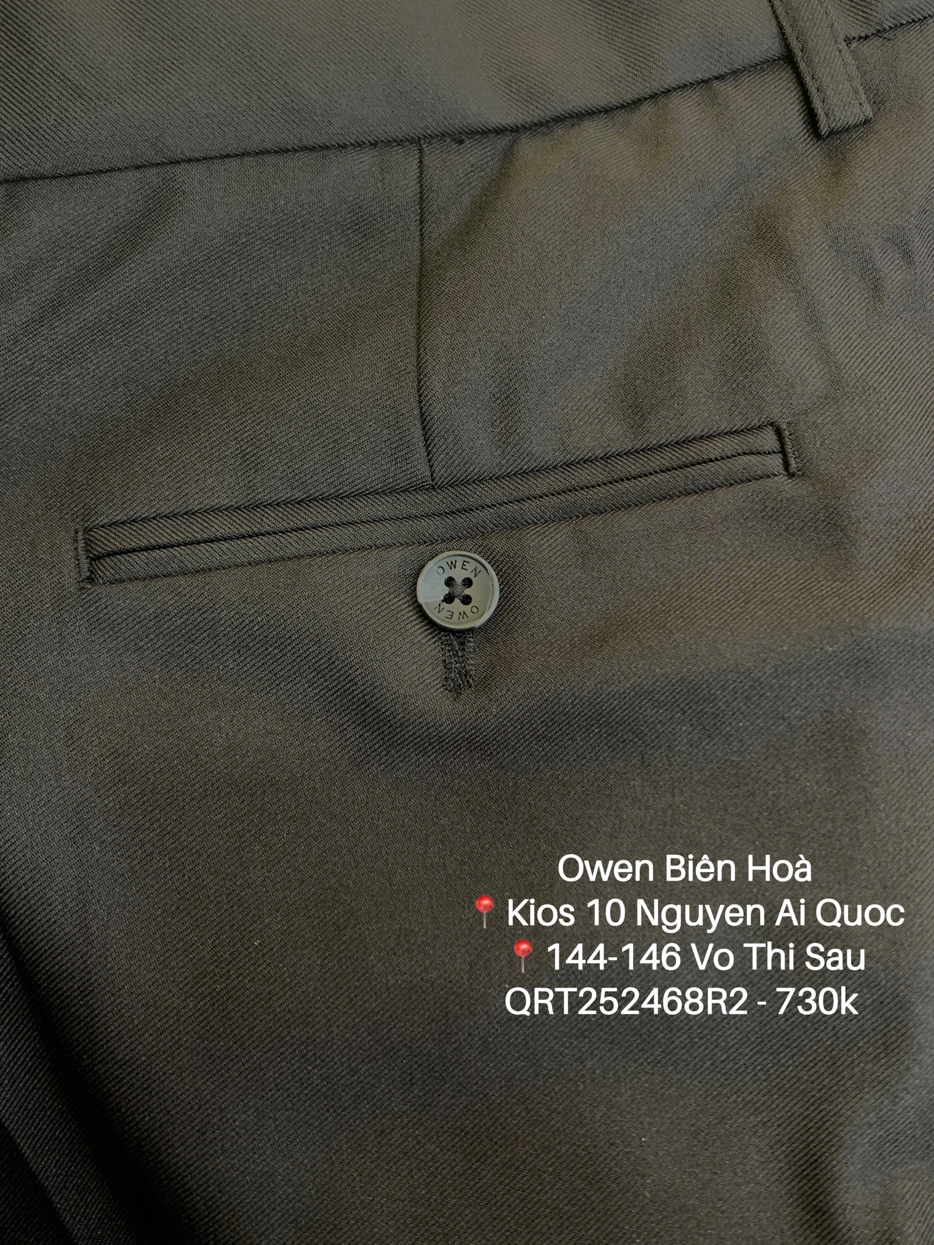 QUẦN TÂY ĐEN NANO QRT252468R2