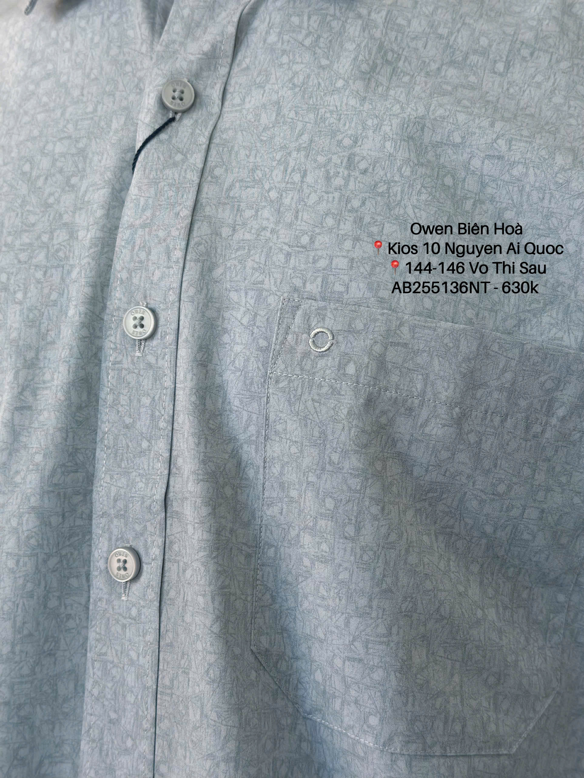 ÁO SƠ MI NGẮN TAY AB255136NT