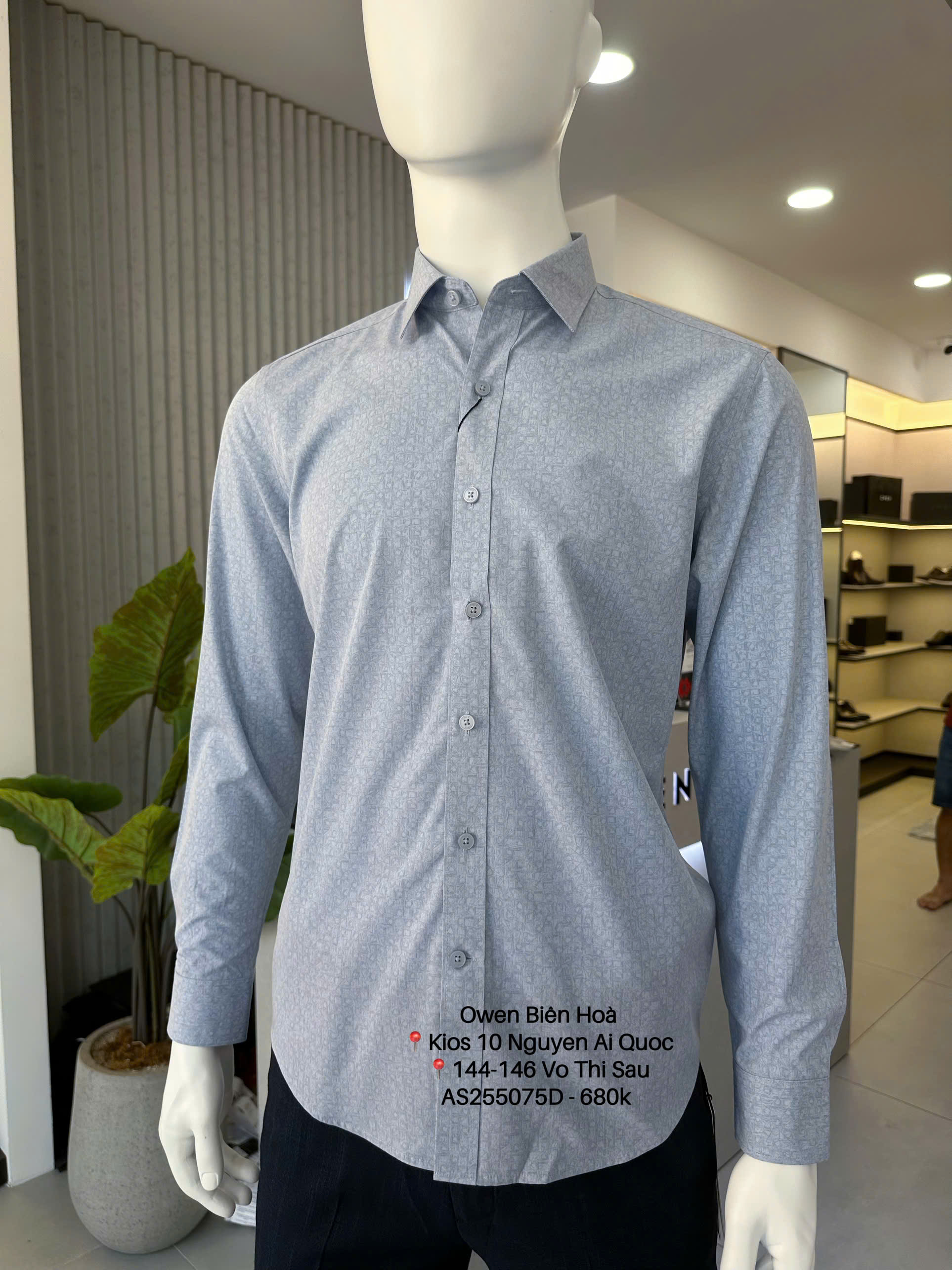 ÁO SƠ MI DÀI TAY AS255075D