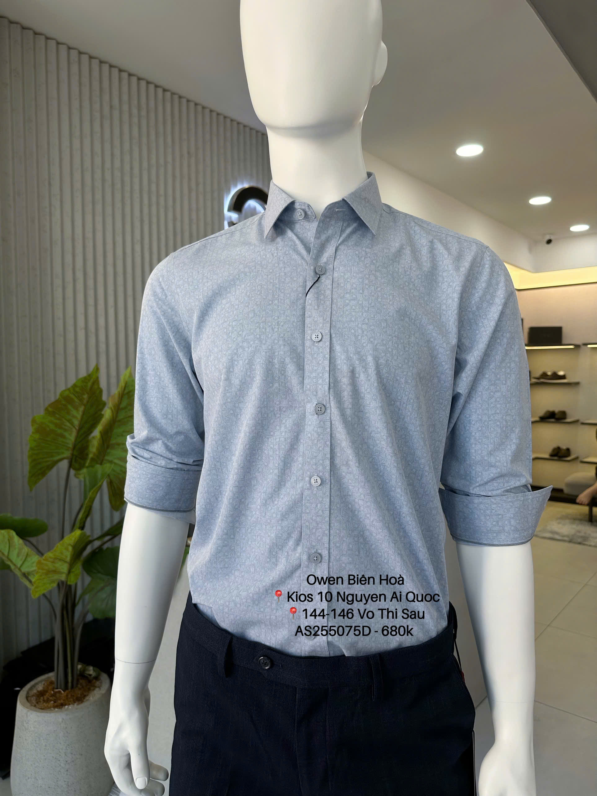 ÁO SƠ MI DÀI TAY AS255075D