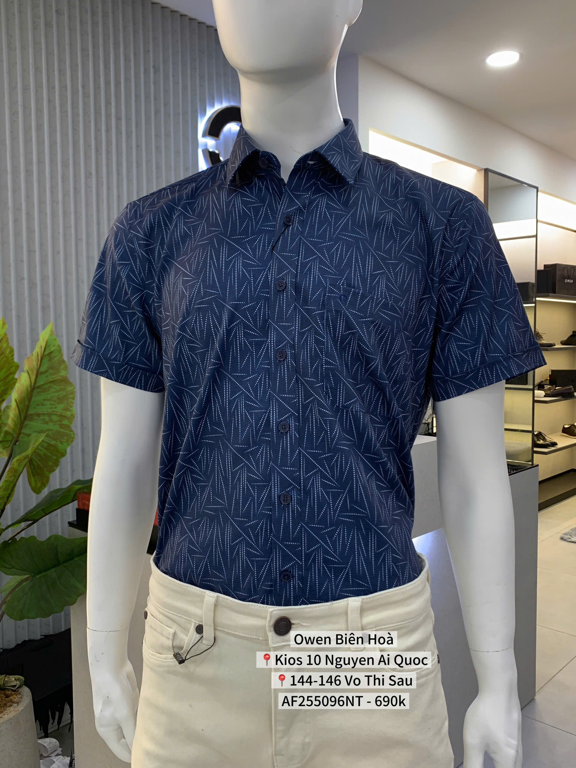 ÁO SƠ MI NGẮN TAY AF255096NT