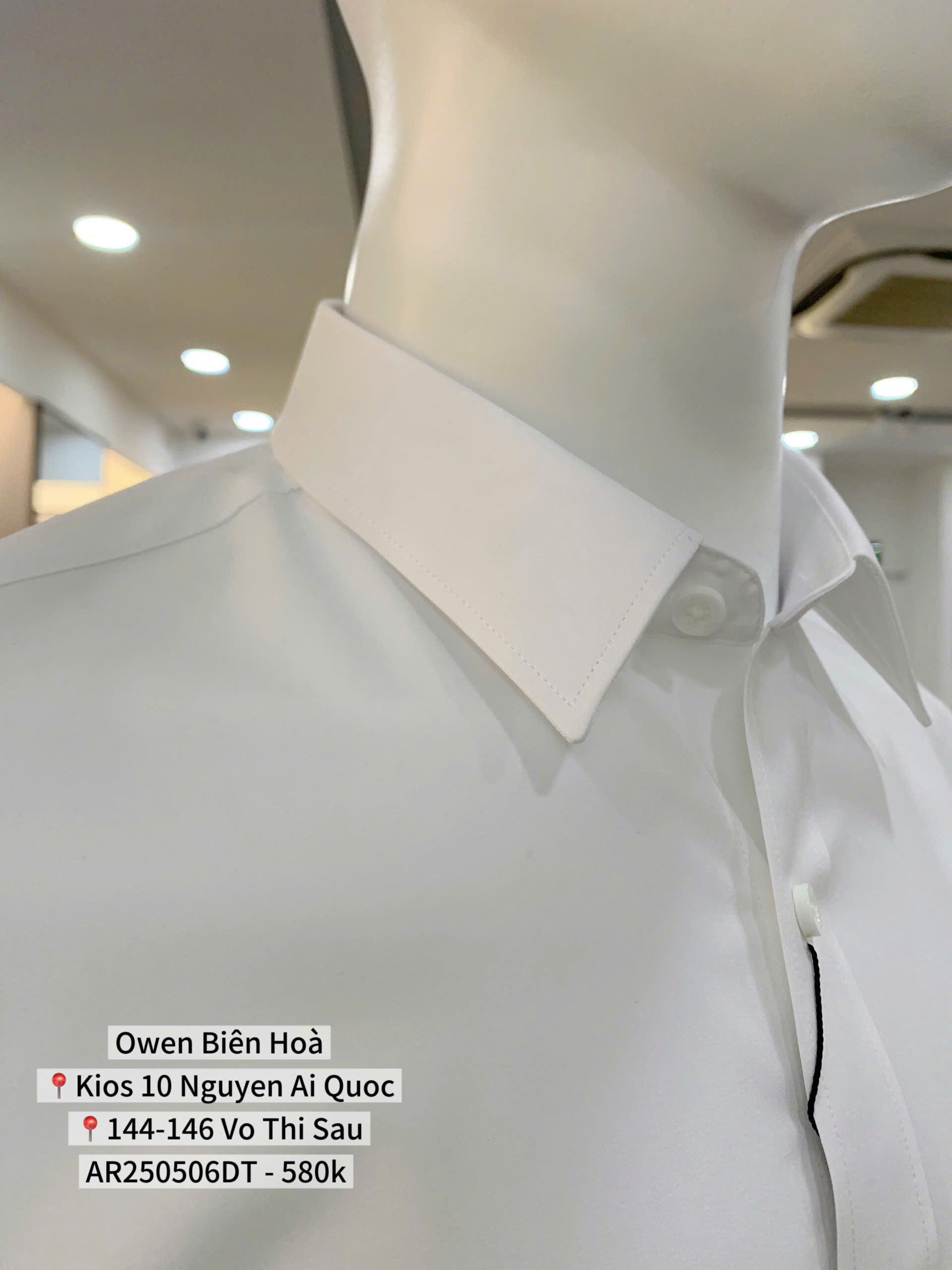 ÁO SƠ MI TRẮNG NANO CÓ TÚI DÀI TAY AR250506DT