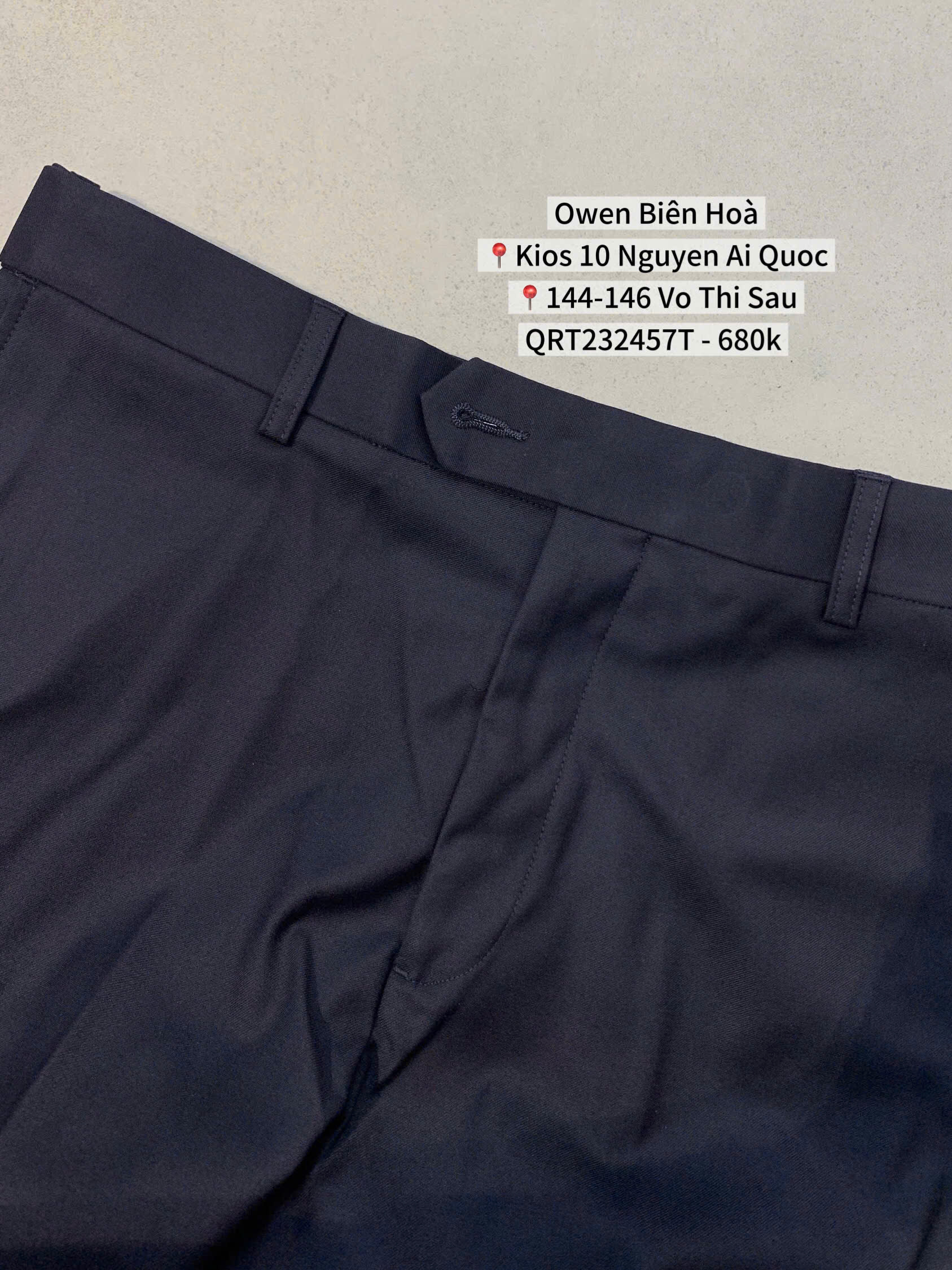 QUẦN TÂY XANH ĐEN POLY QRT232457T