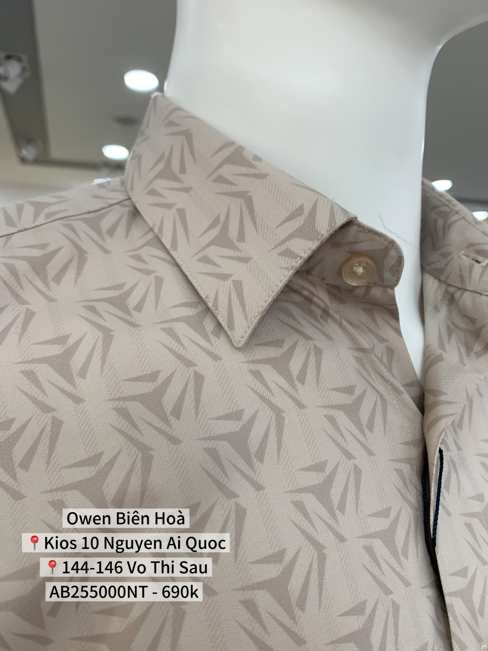 ÁO SƠ MI NGẮN TAY AB255000NT