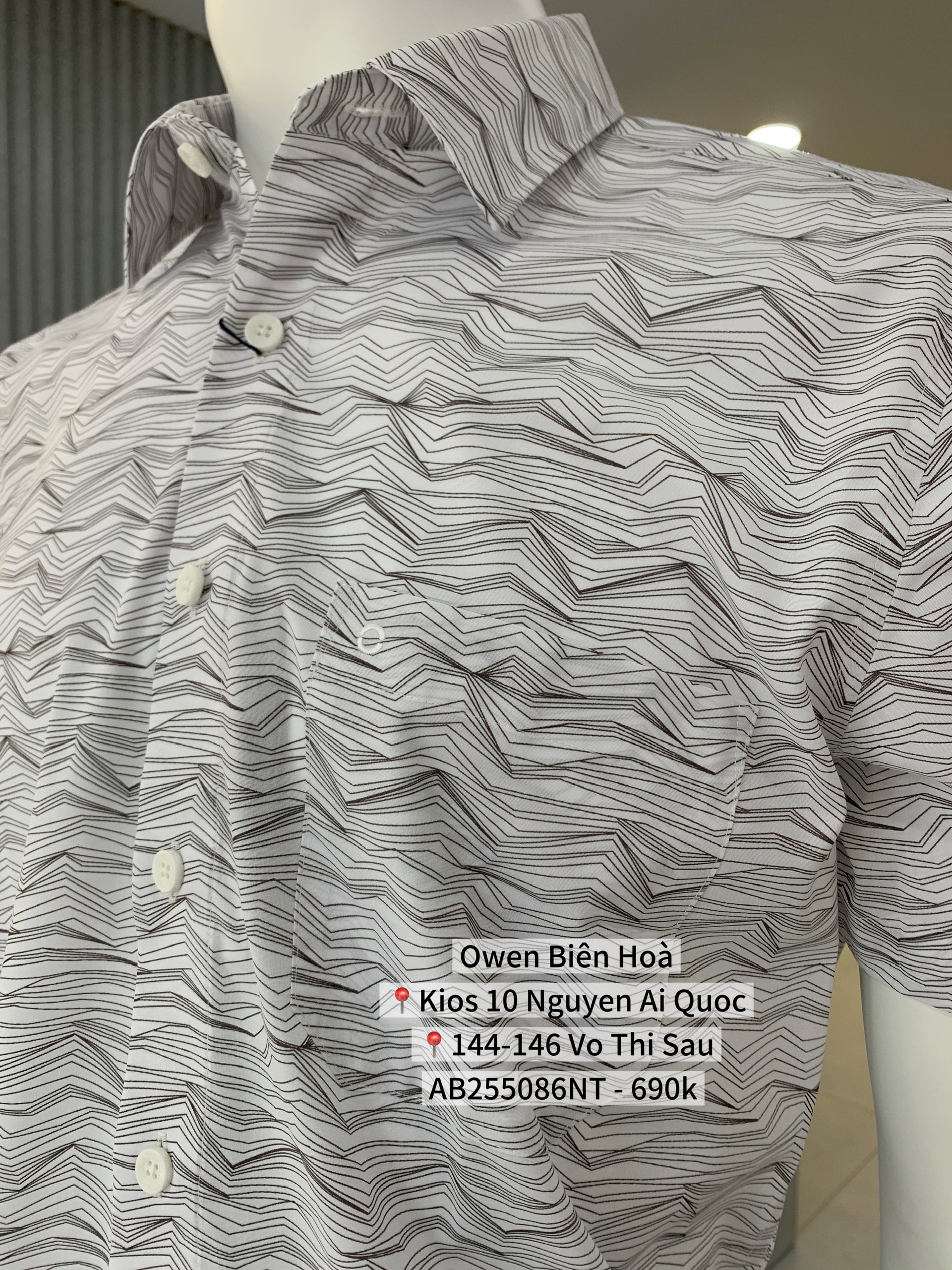 ÁO SƠ MI NGẮN TAY AB255084NT