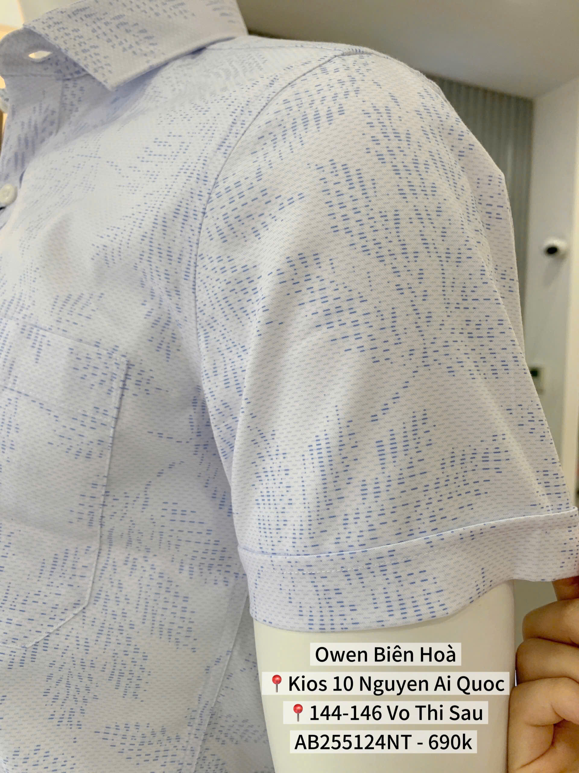ÁO SƠ MI NGẮN TAY AB255124NT