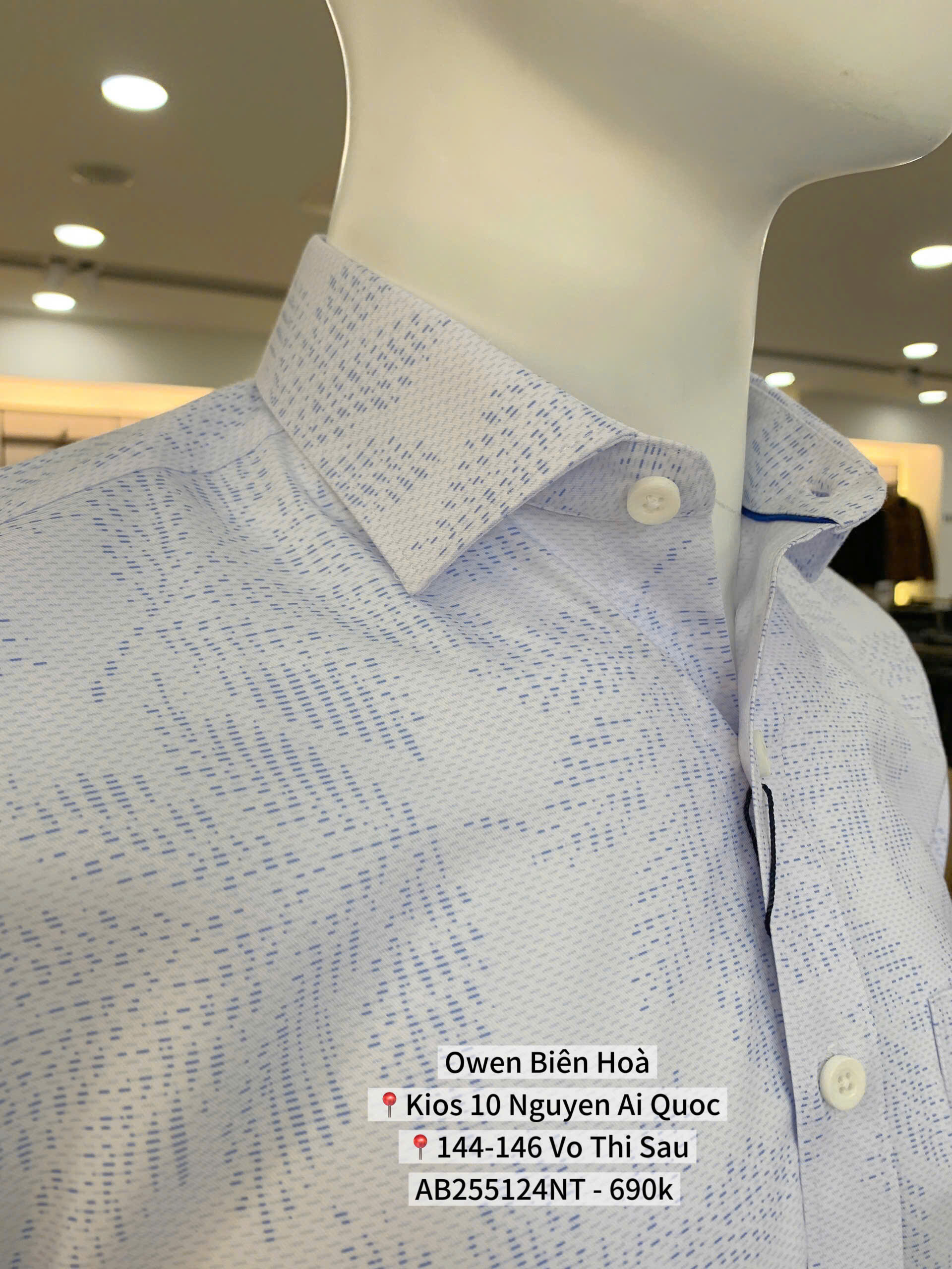 ÁO SƠ MI NGẮN TAY AB255124NT