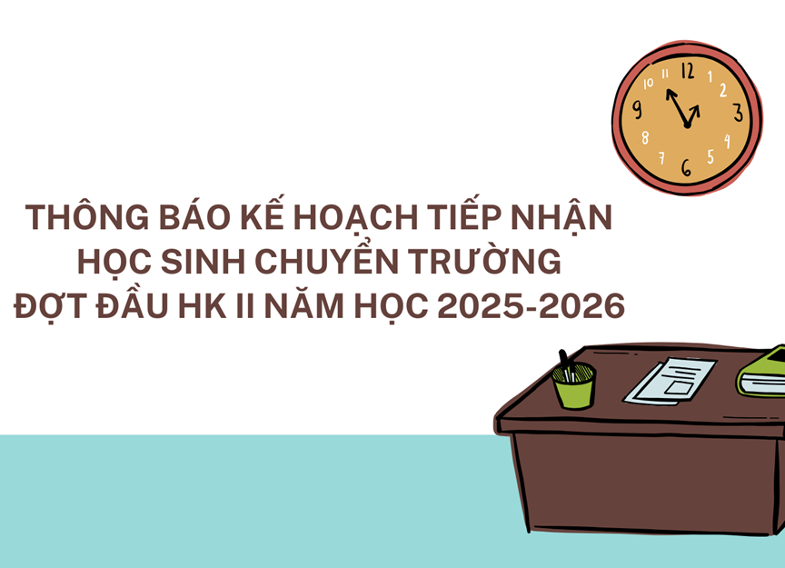 Kế hoạch tiếp nhận học sinh chuyển trường đợt đầu học kỳ II năm học 2025-2026